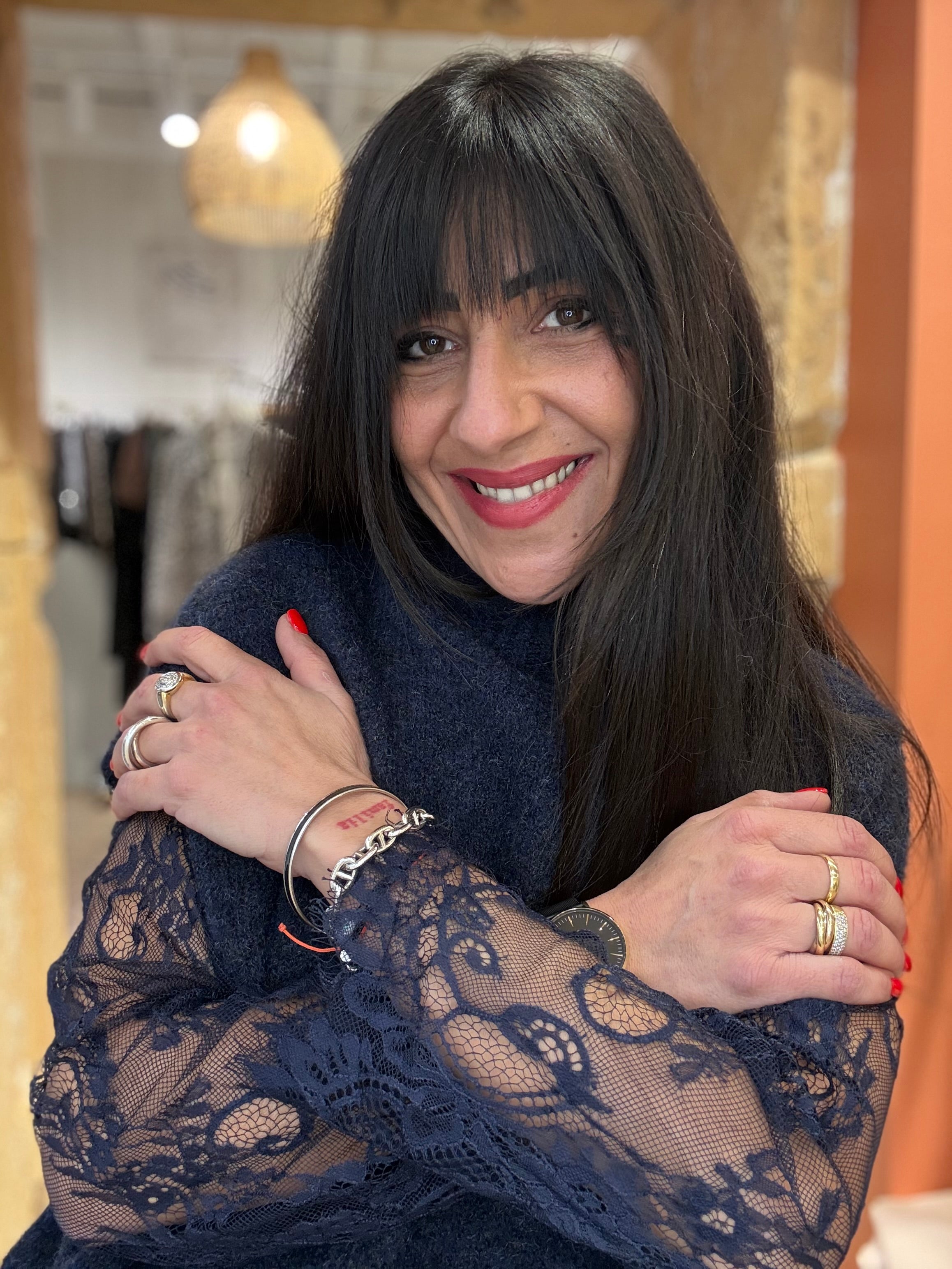 Pull 2 en 1 en dentelle