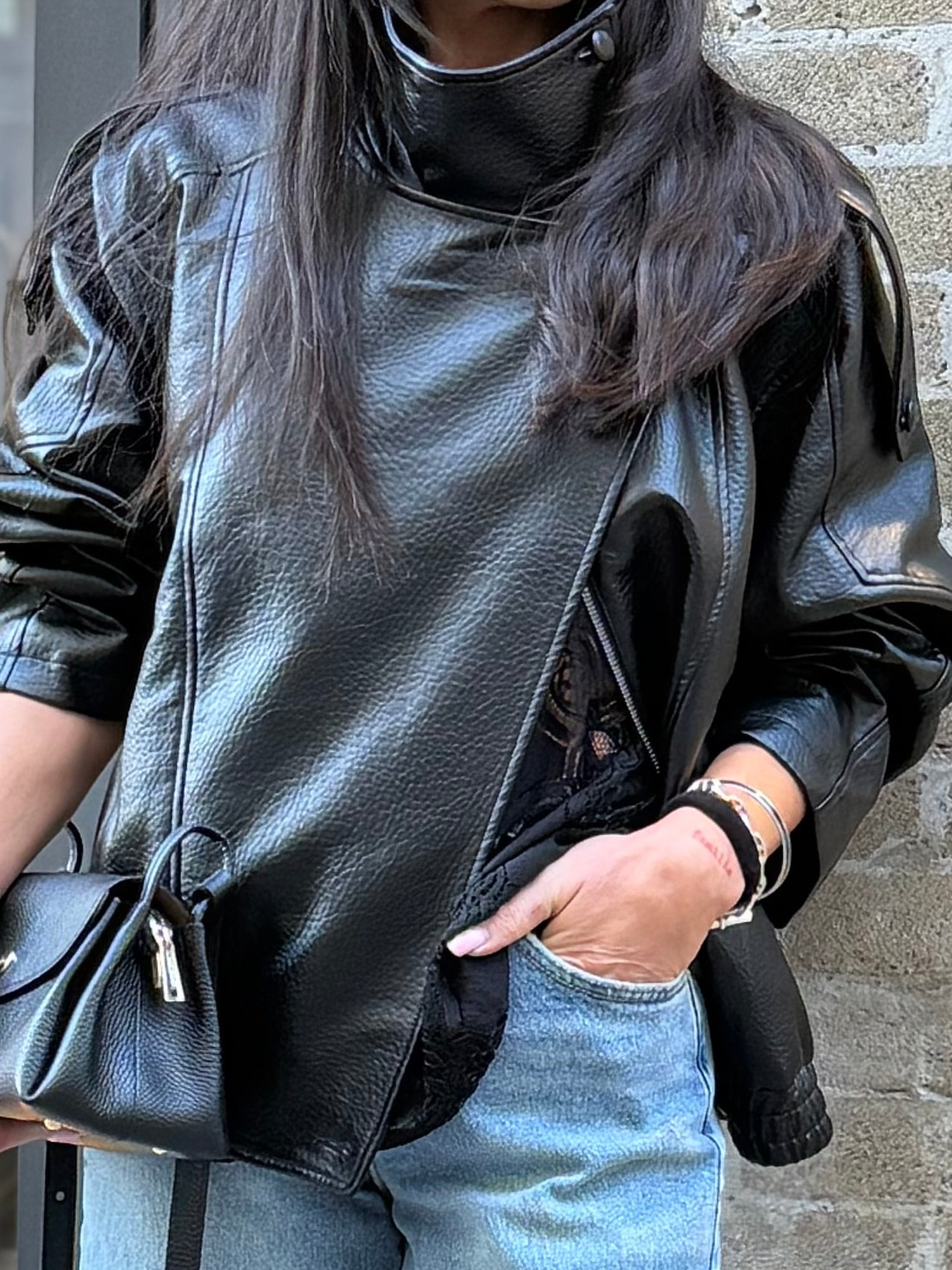 Veste en simili cuir