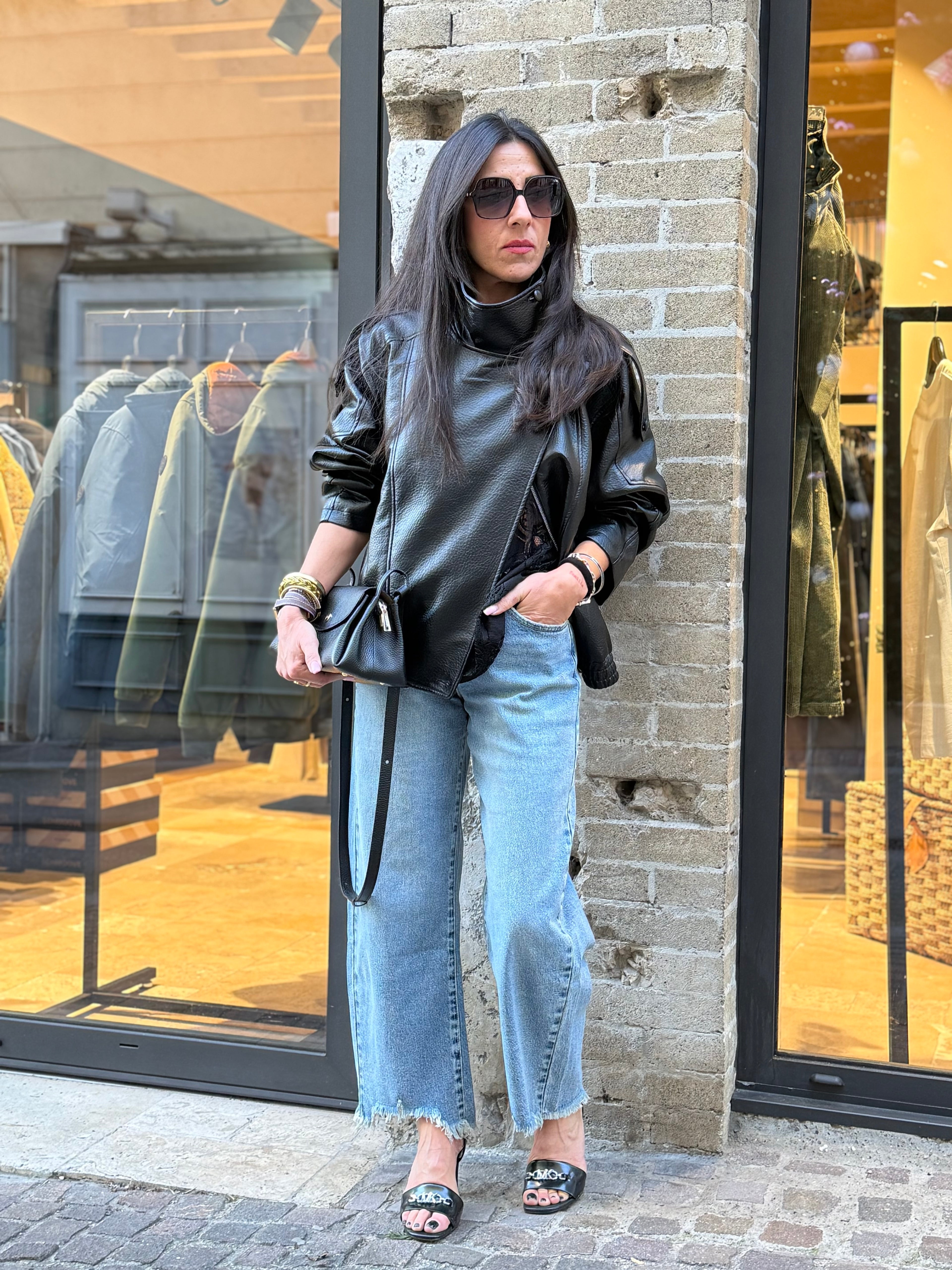 Veste en simili cuir