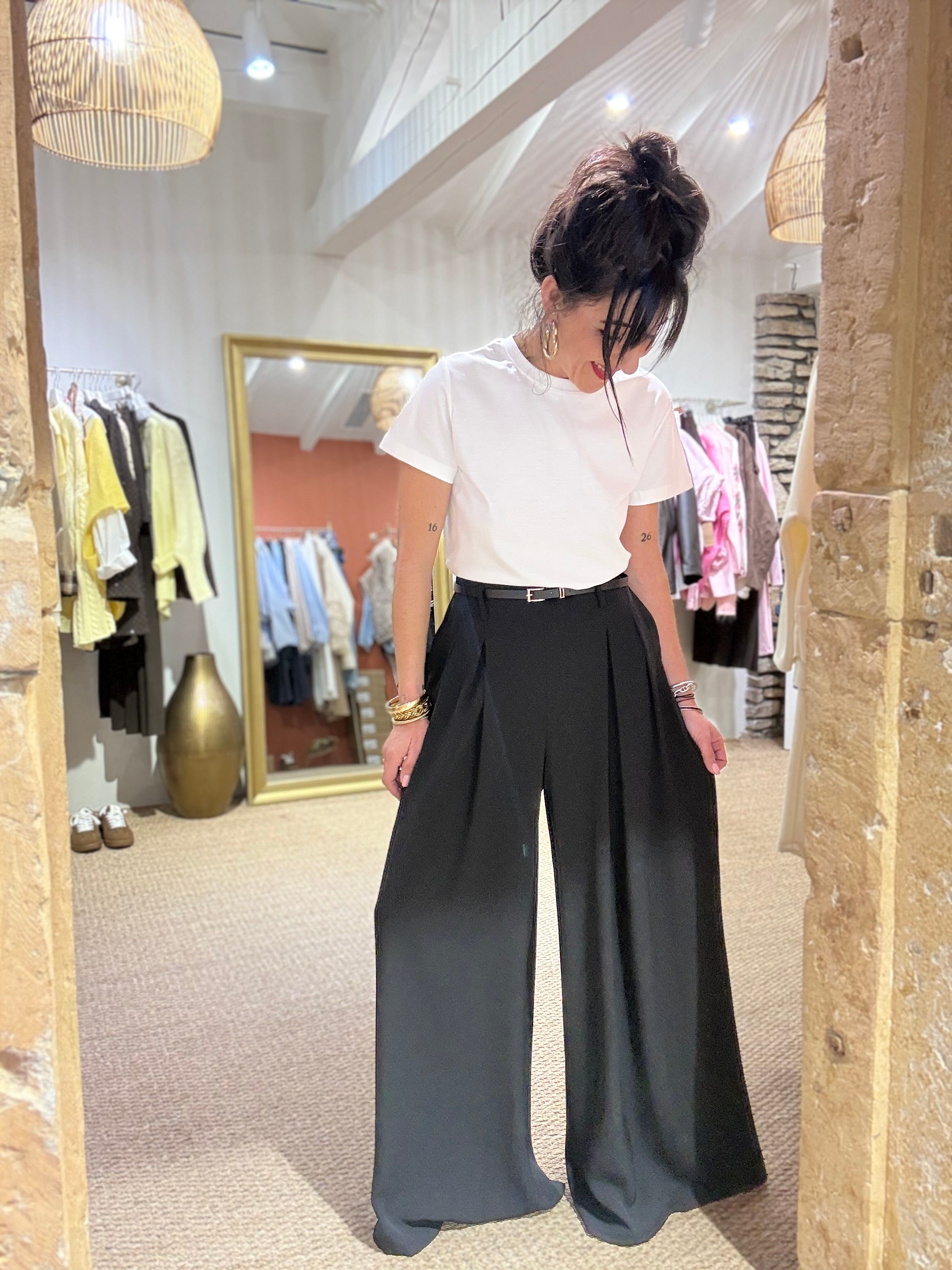 PANTALON NOIR LARGE
