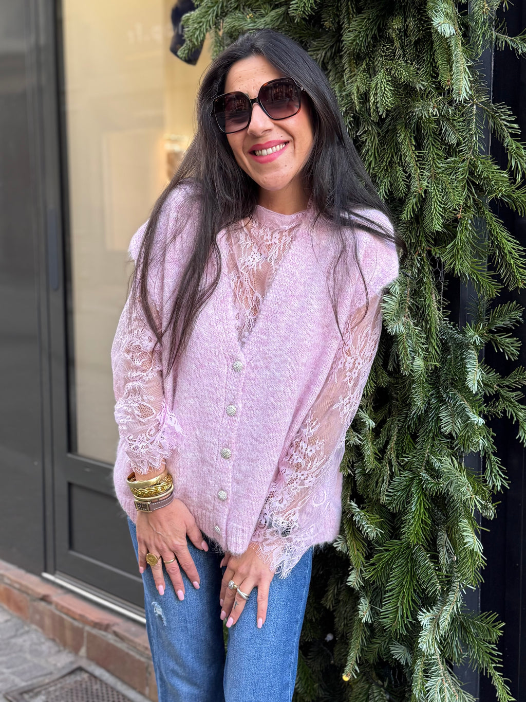 Pull dentelle 2 en 1