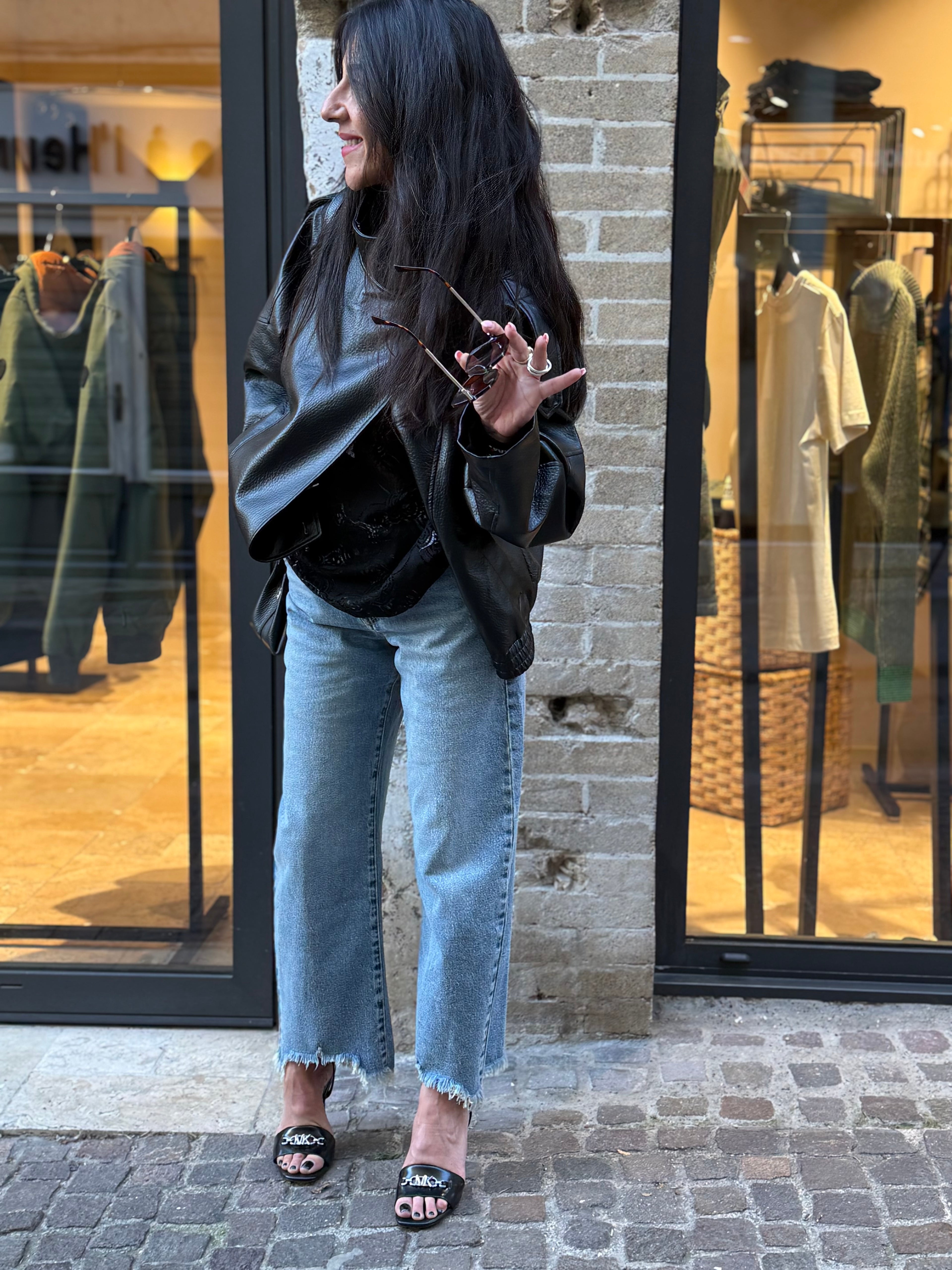 Veste en simili cuir