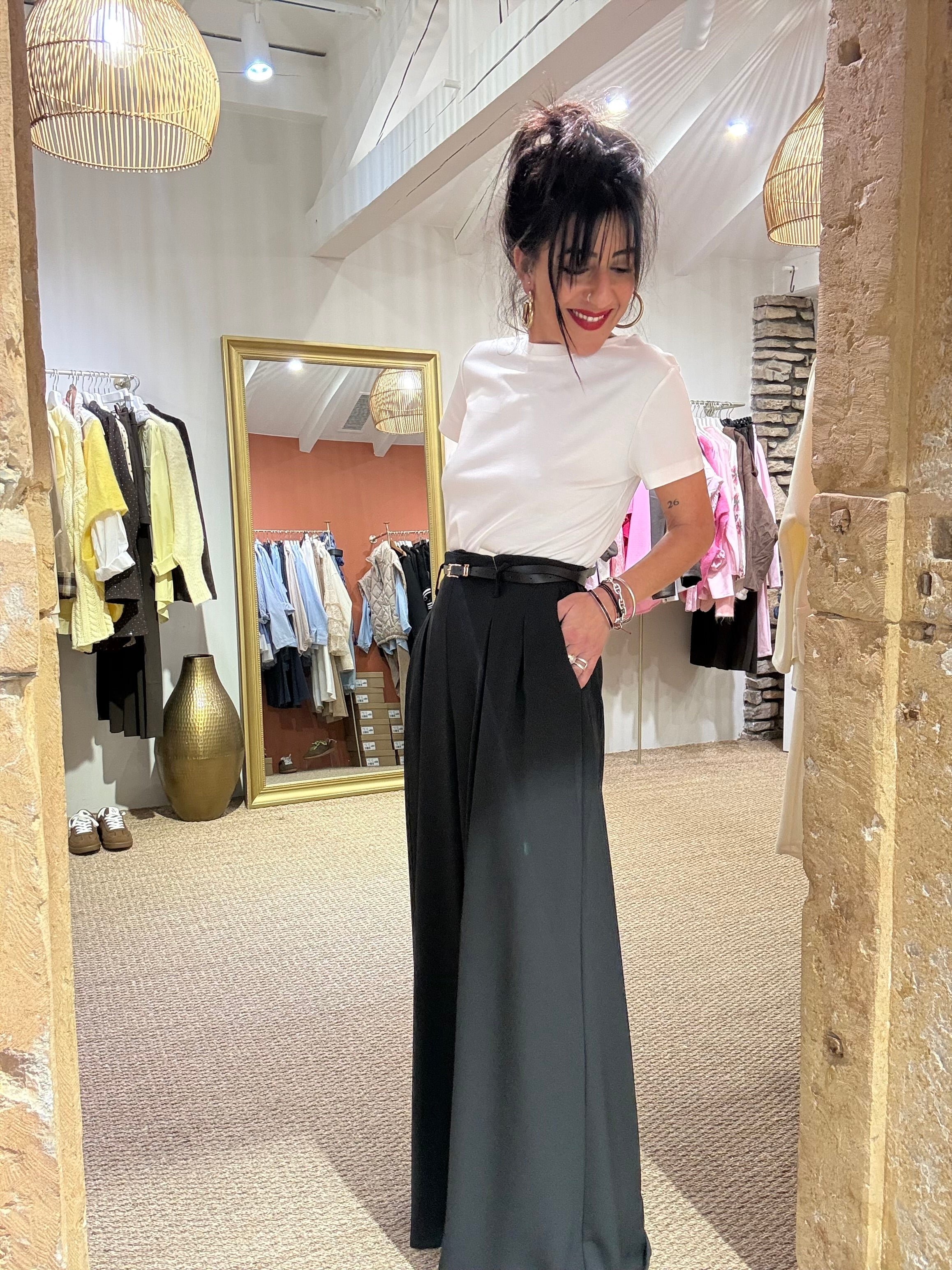 PANTALON NOIR LARGE