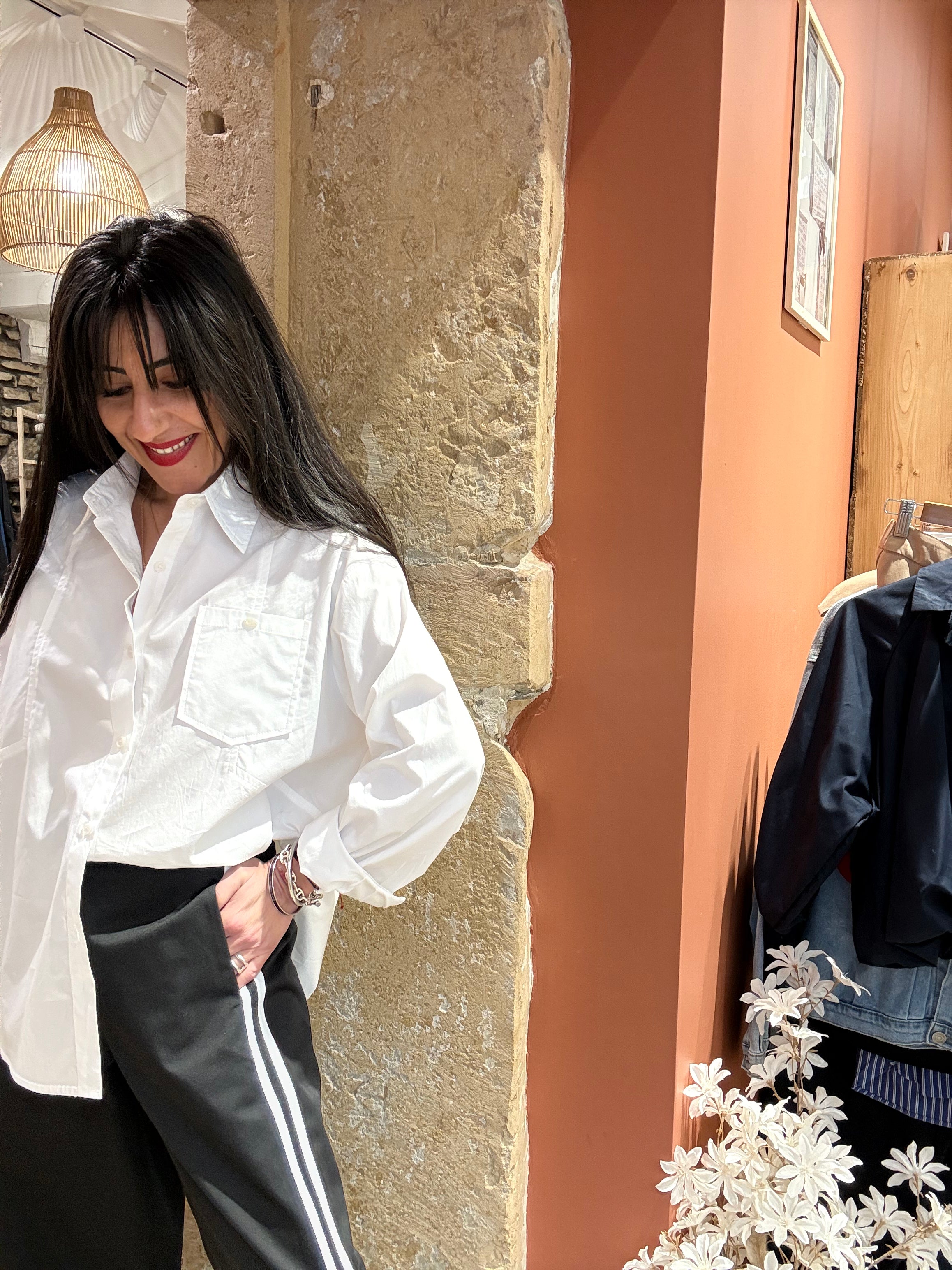 CHEMISE BLANCHE EN POPELINE DE COTON