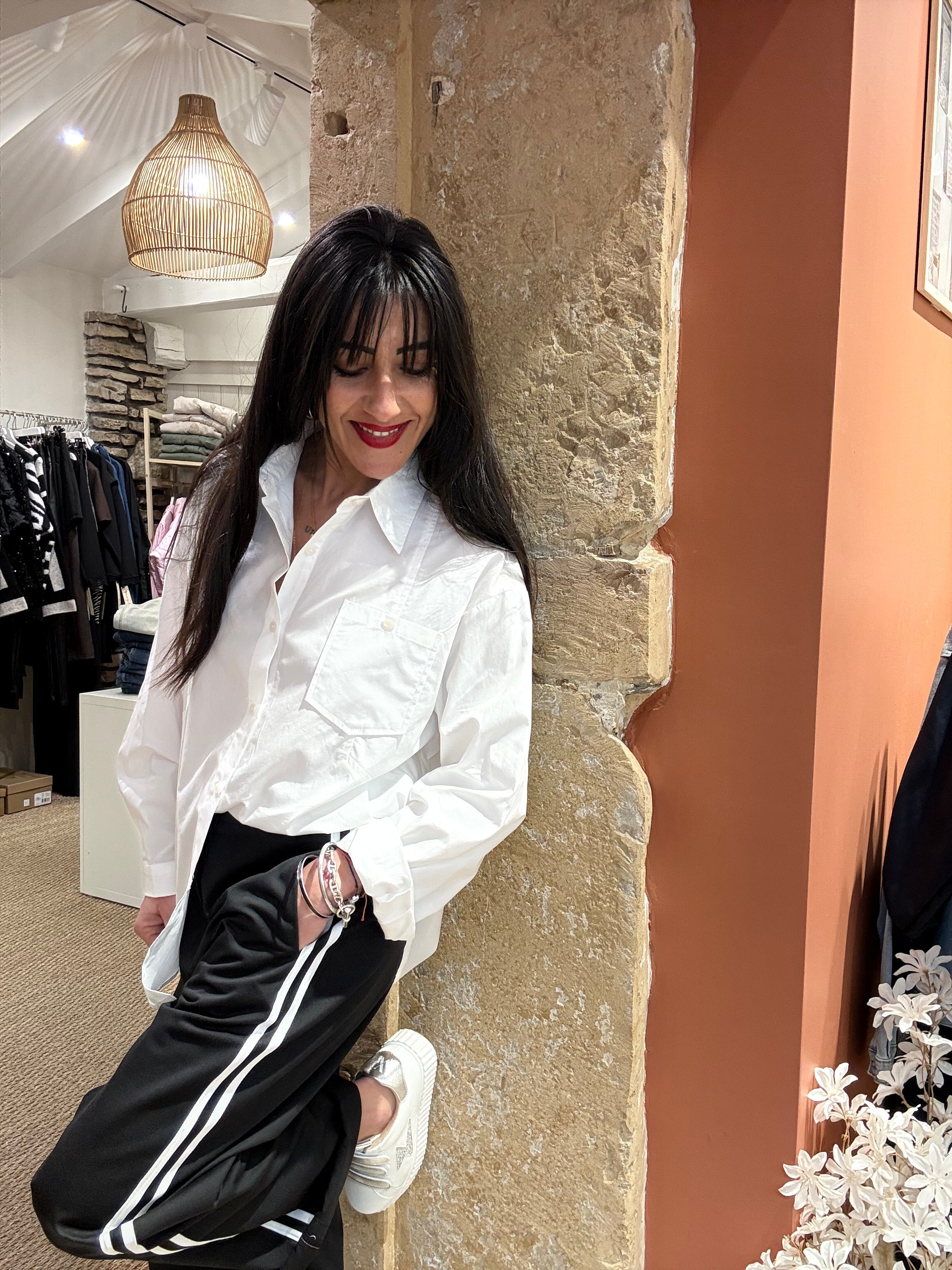 CHEMISE BLANCHE EN POPELINE DE COTON