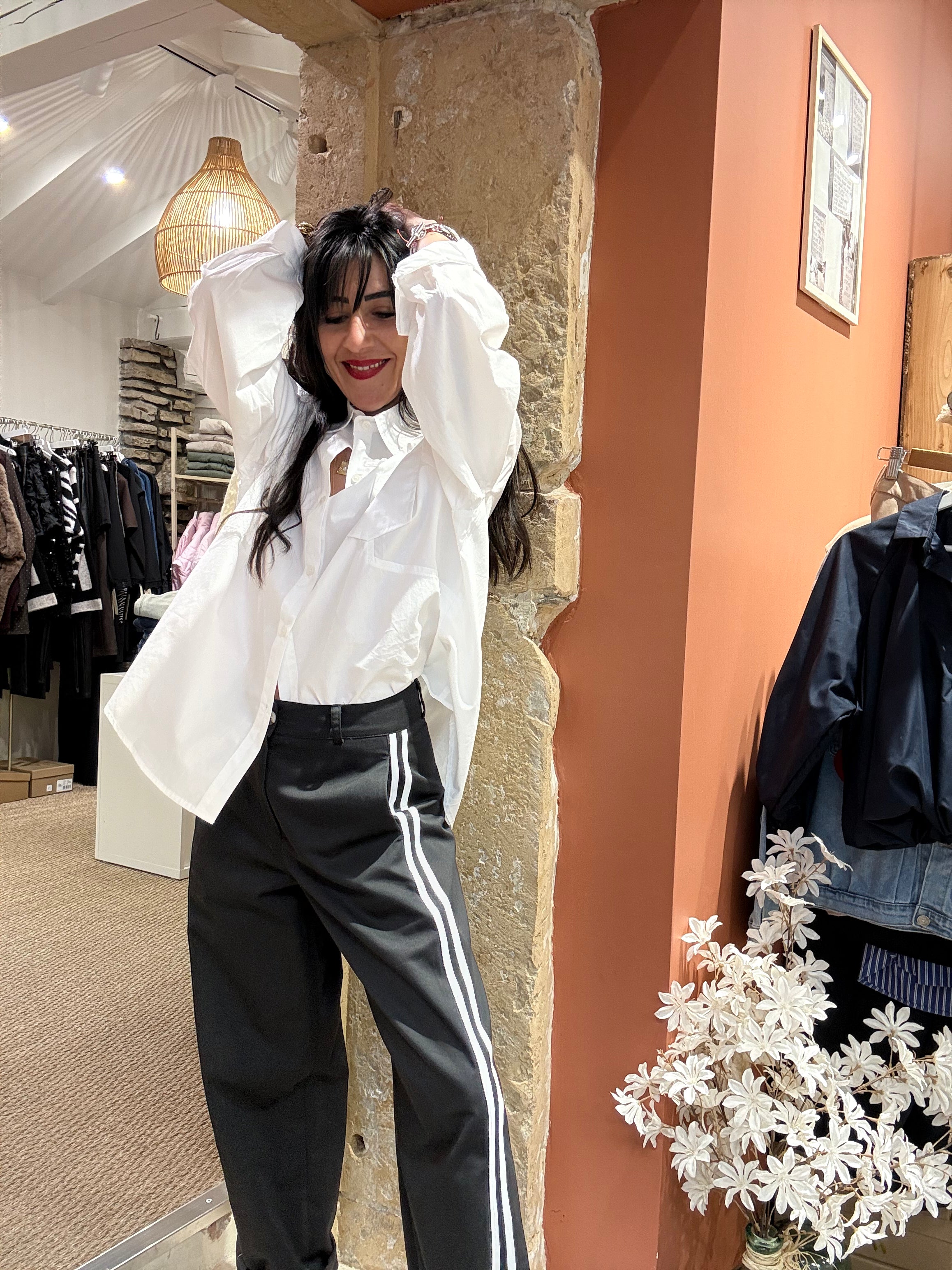 CHEMISE BLANCHE EN POPELINE DE COTON