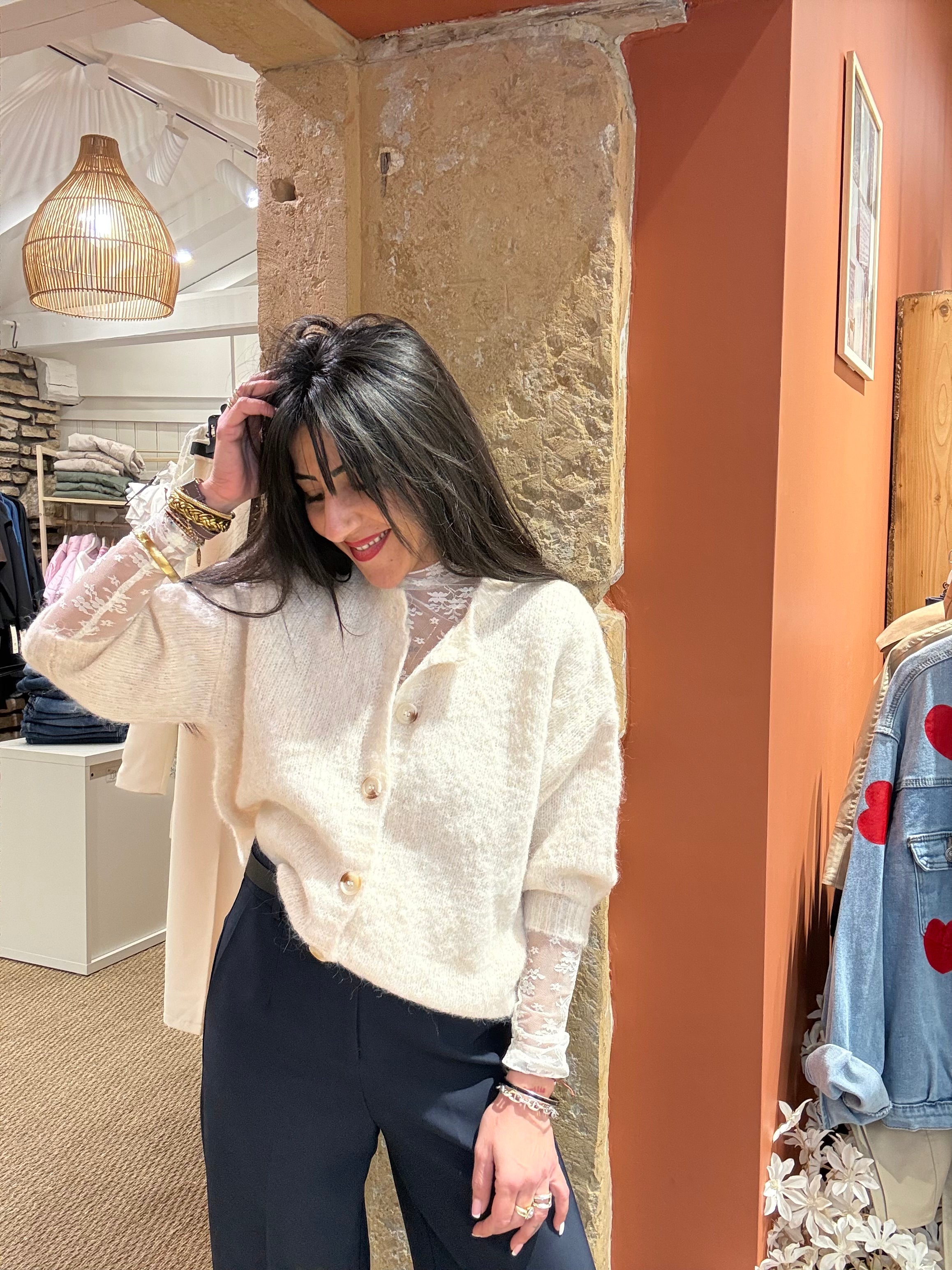 GILET EN LAINE TOUT DOUX