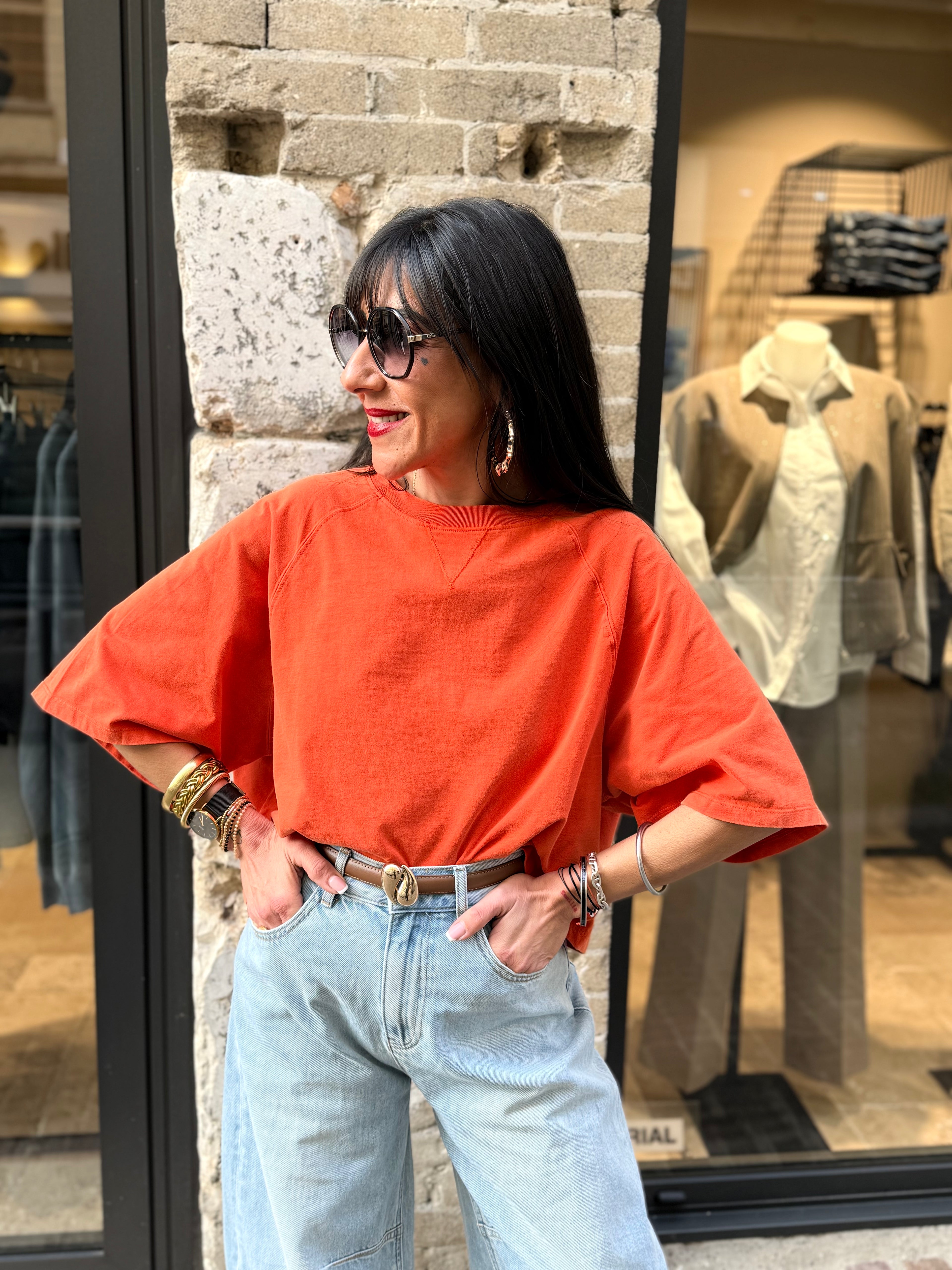 TEE SHIRT ORANGE COURT
