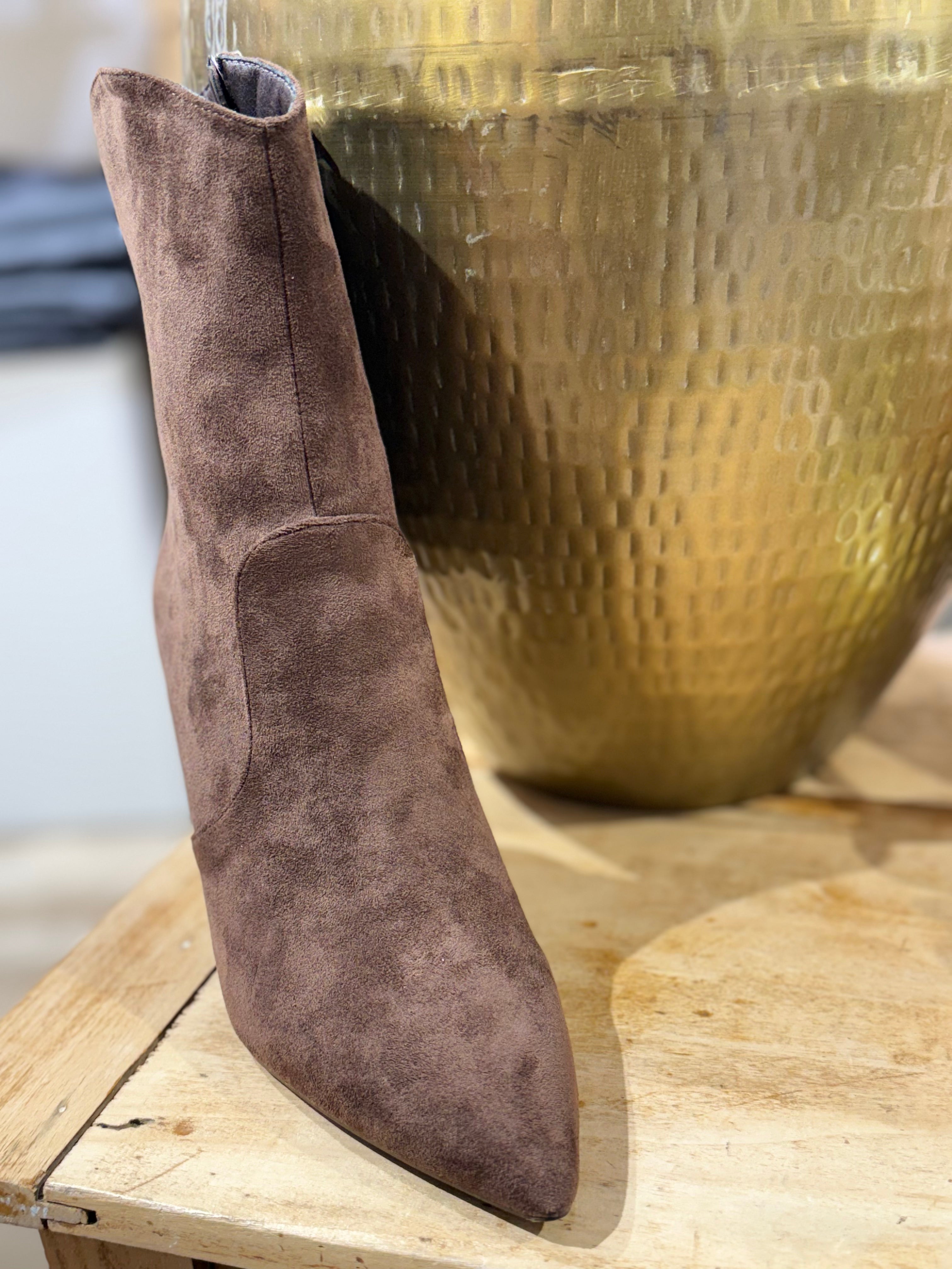 Bottines Daim Choco ou Noir - Prezzo