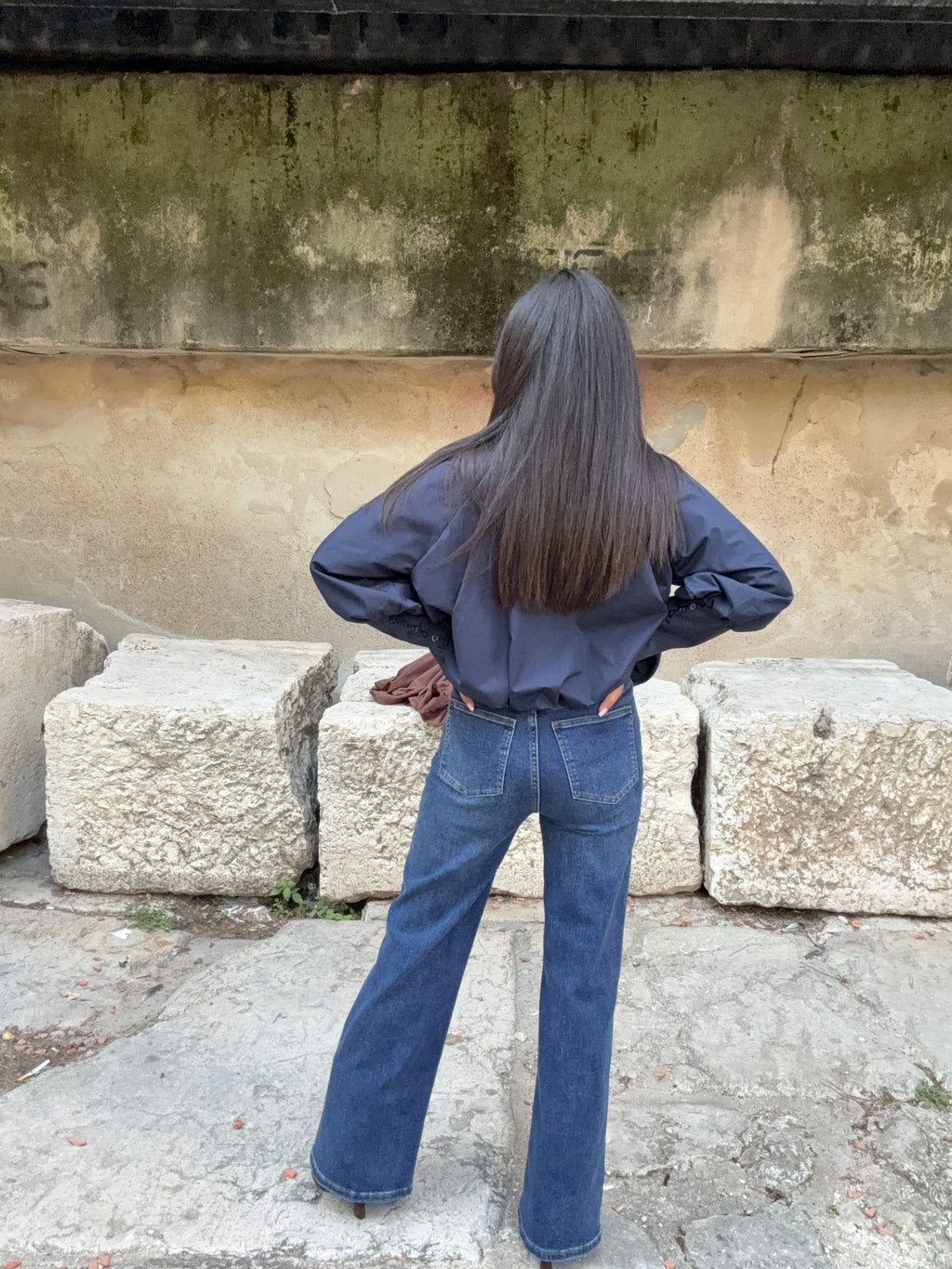 Jeans Wide leg Asymetrique