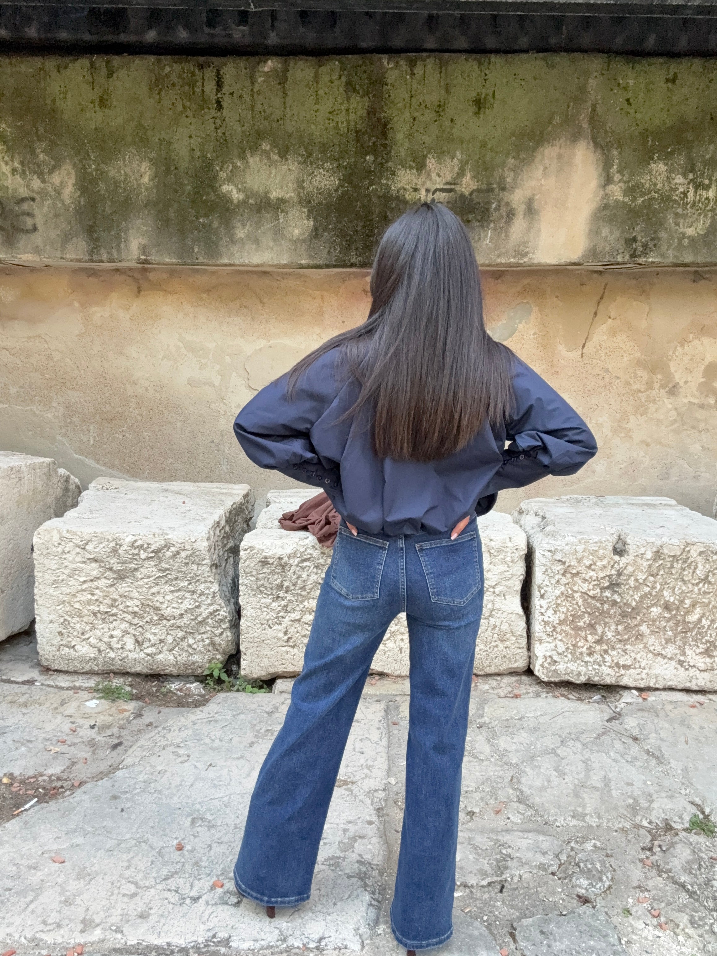 Jeans Wide leg Asymetrique