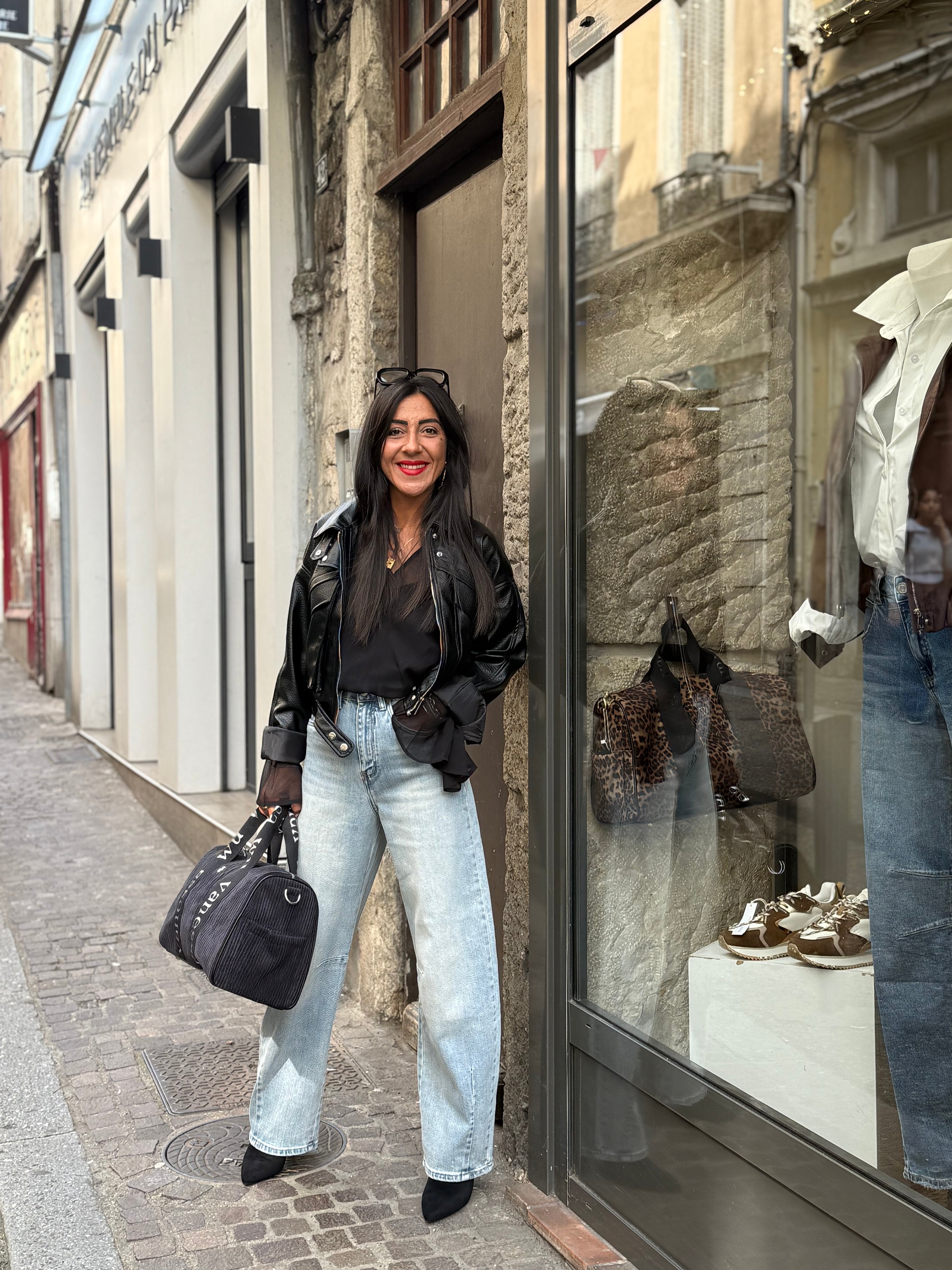 Jeans Droit Bleu Ciel