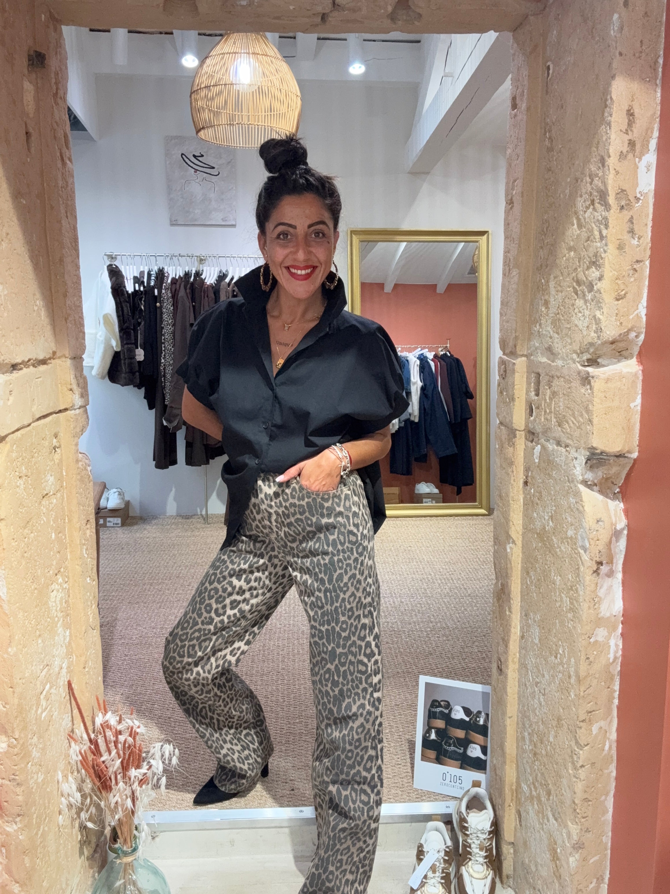 Chemise Bouffante Noir