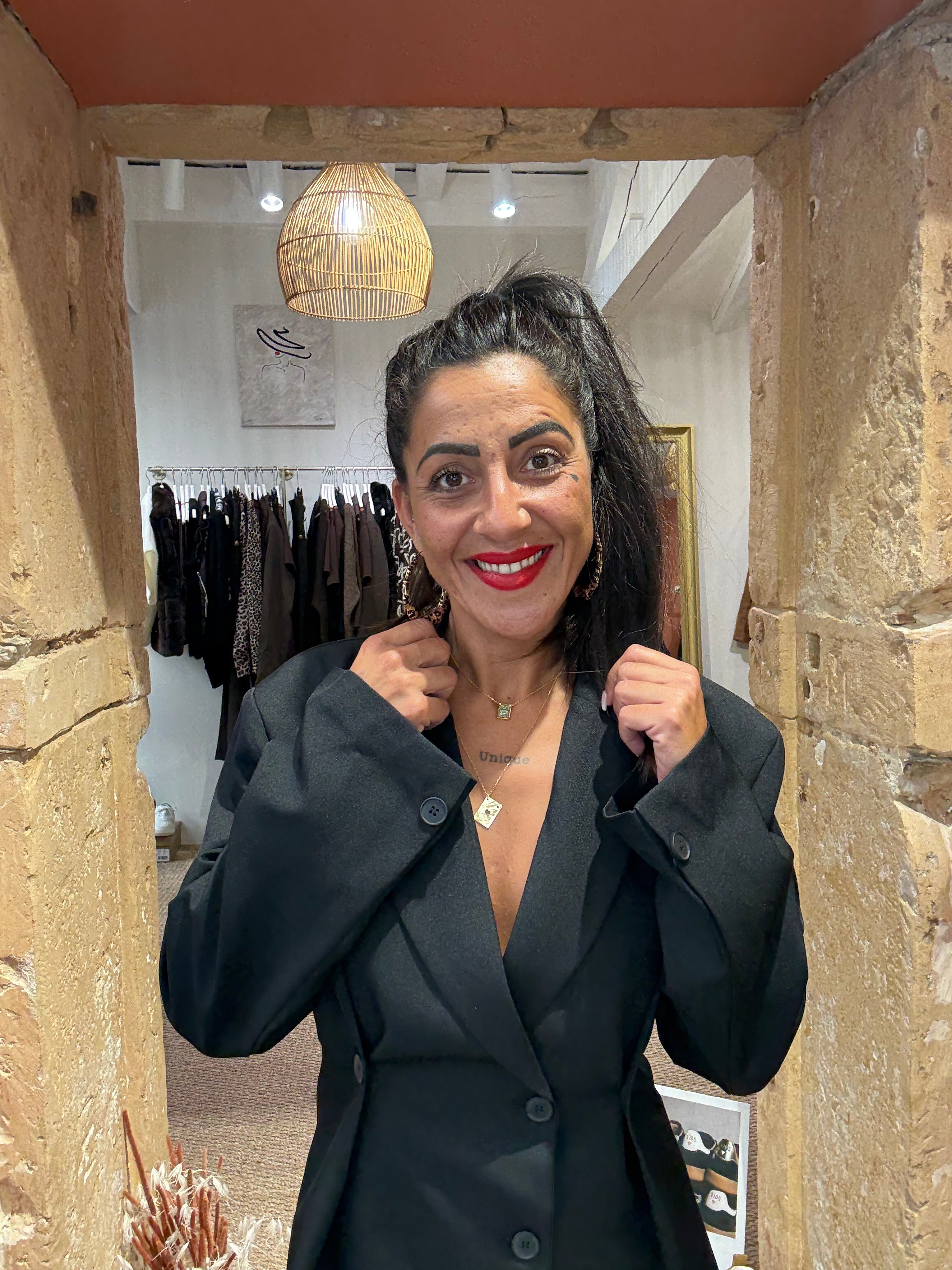 Blazer Noir Cintré