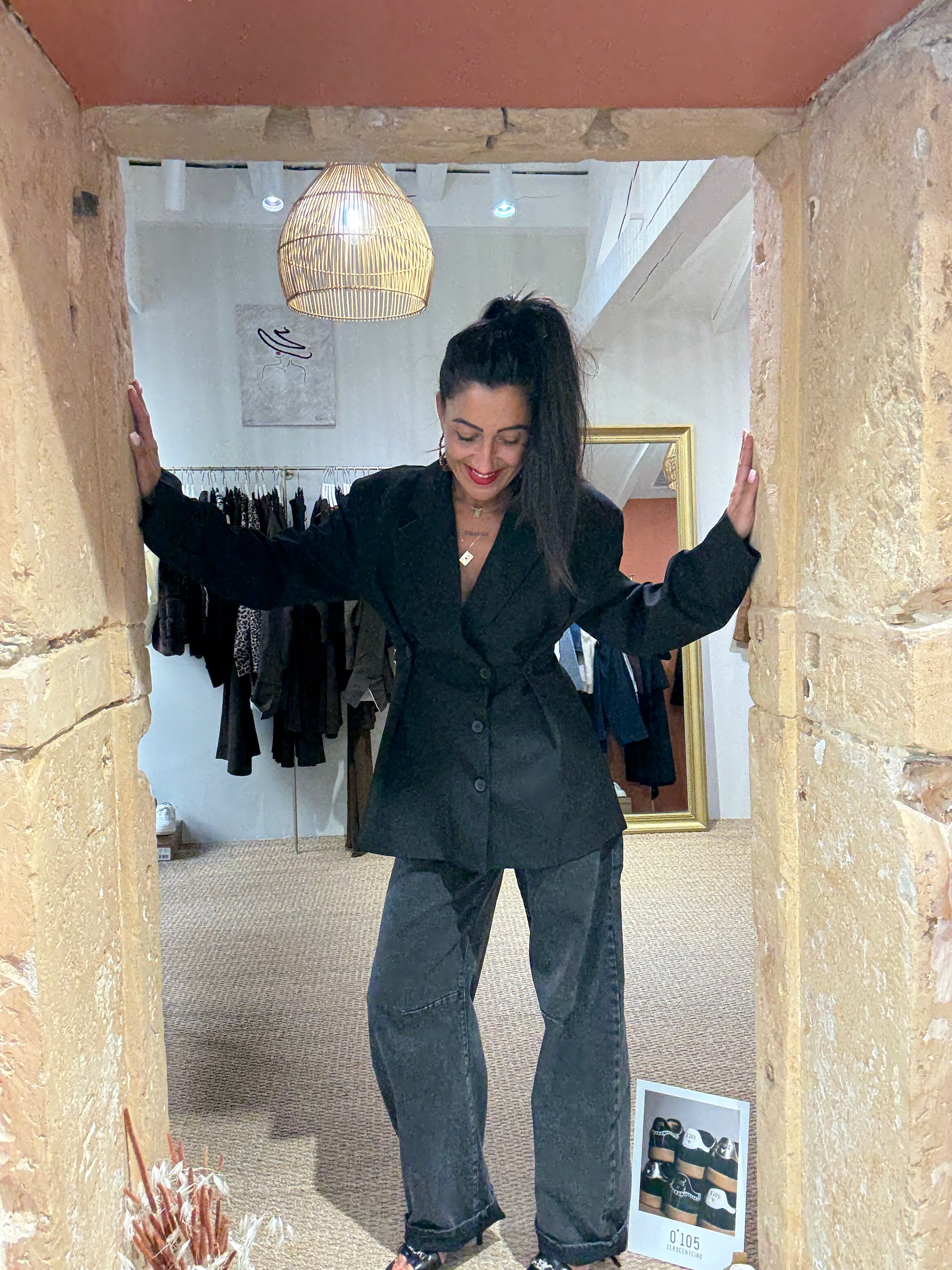 Blazer Noir Cintré