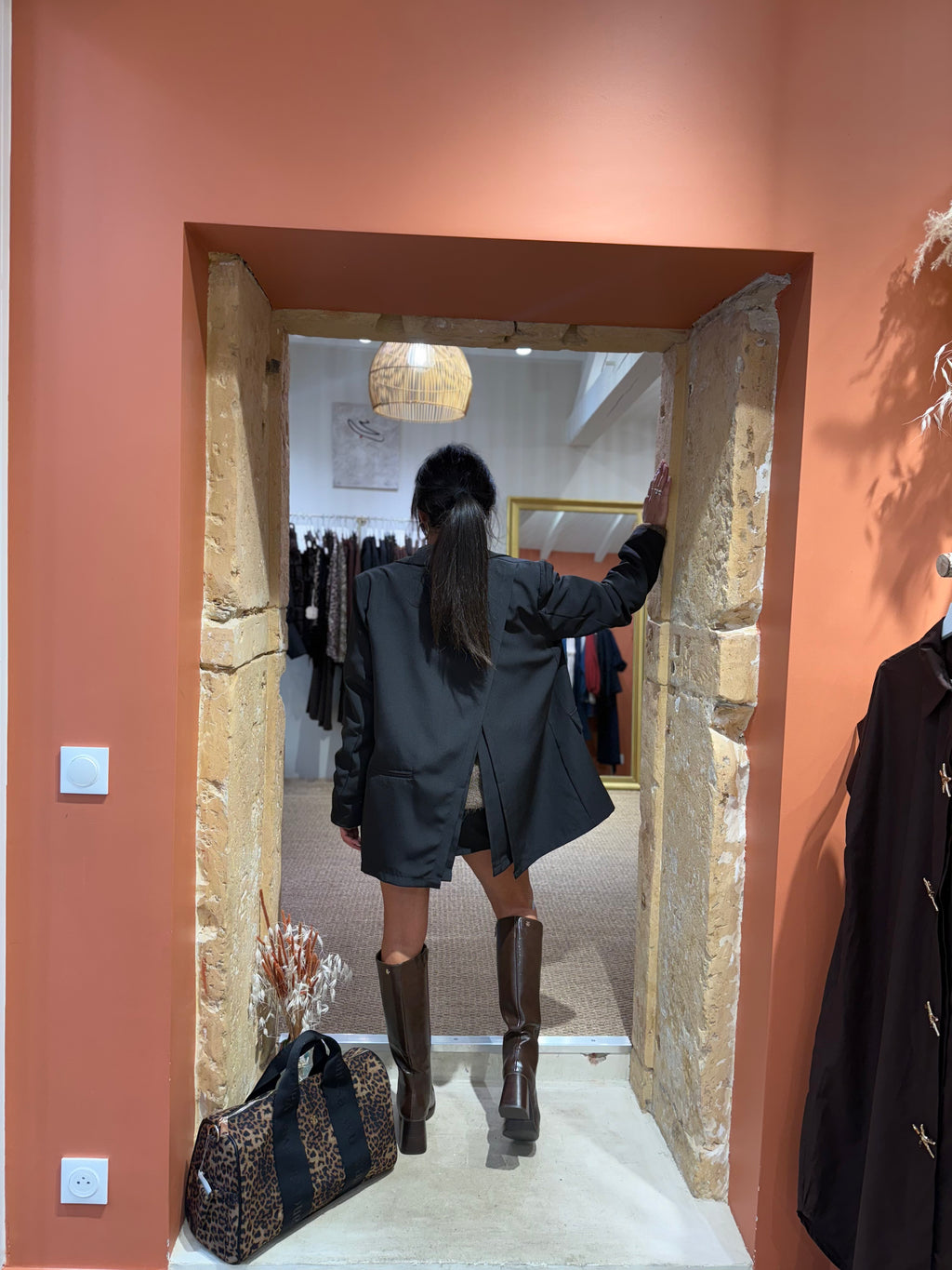 Blazer manches longues dos ouvert