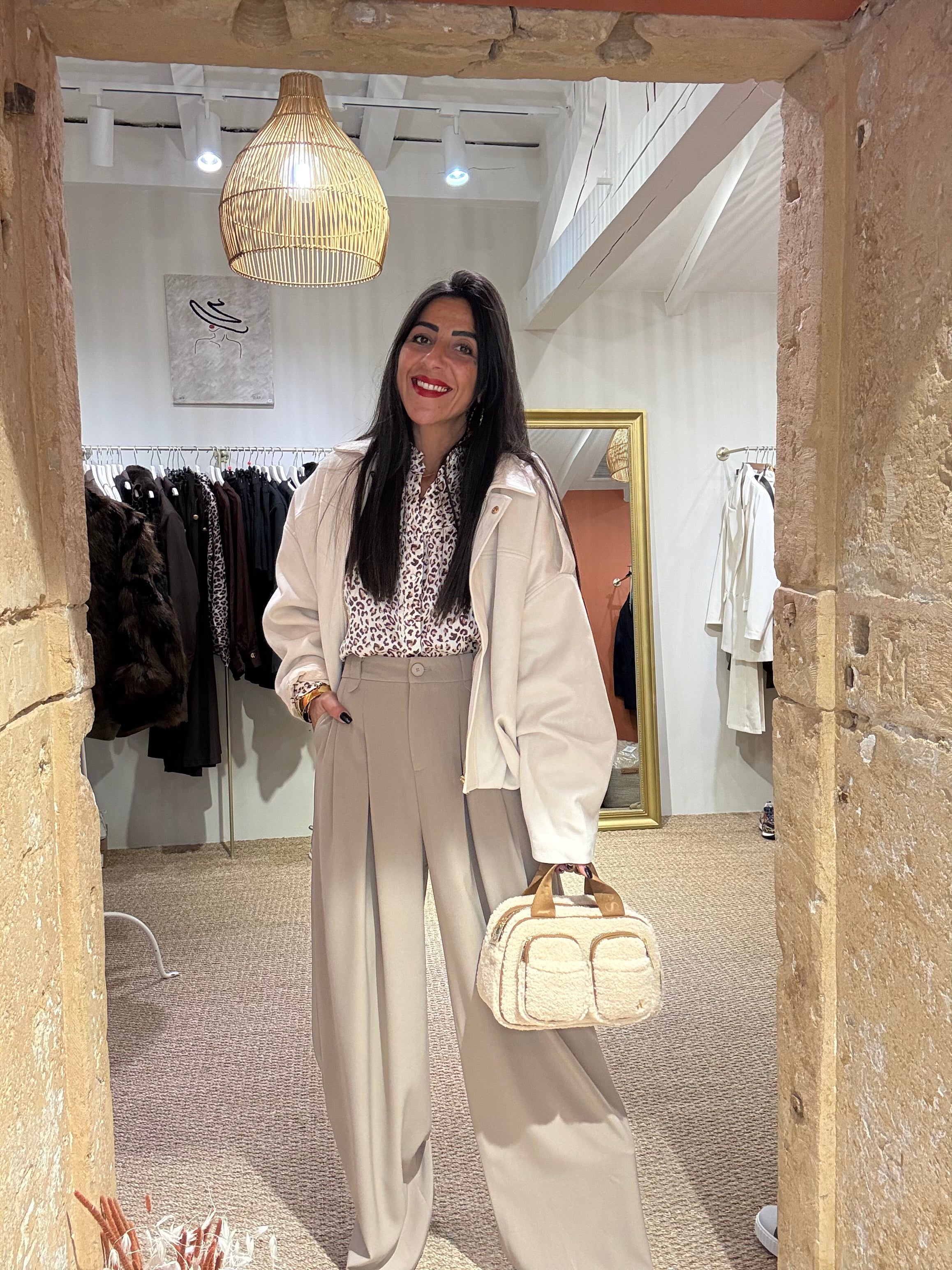 Pantalon à pince - Taupe