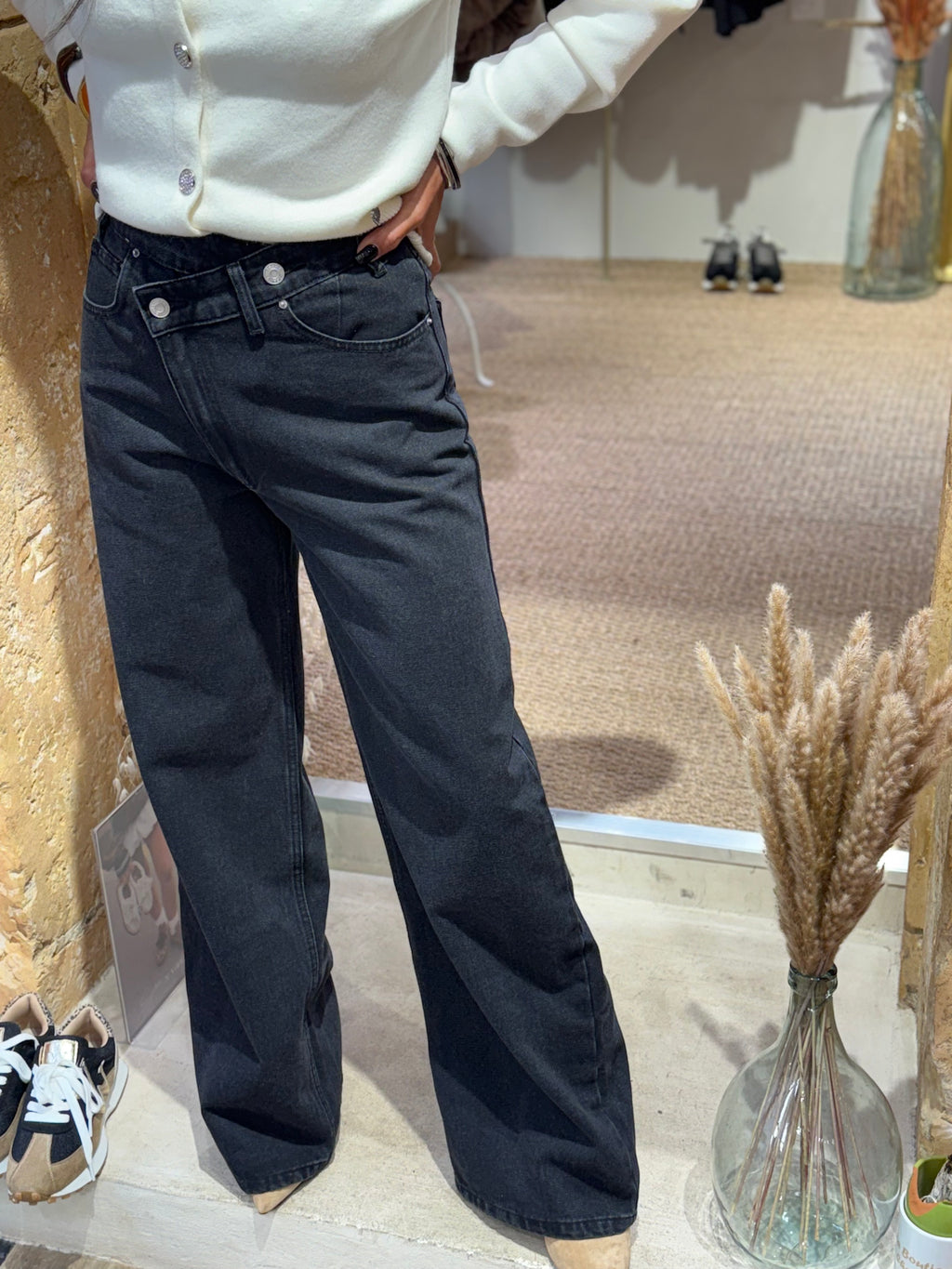 Jeans Wide leg Asymetrique