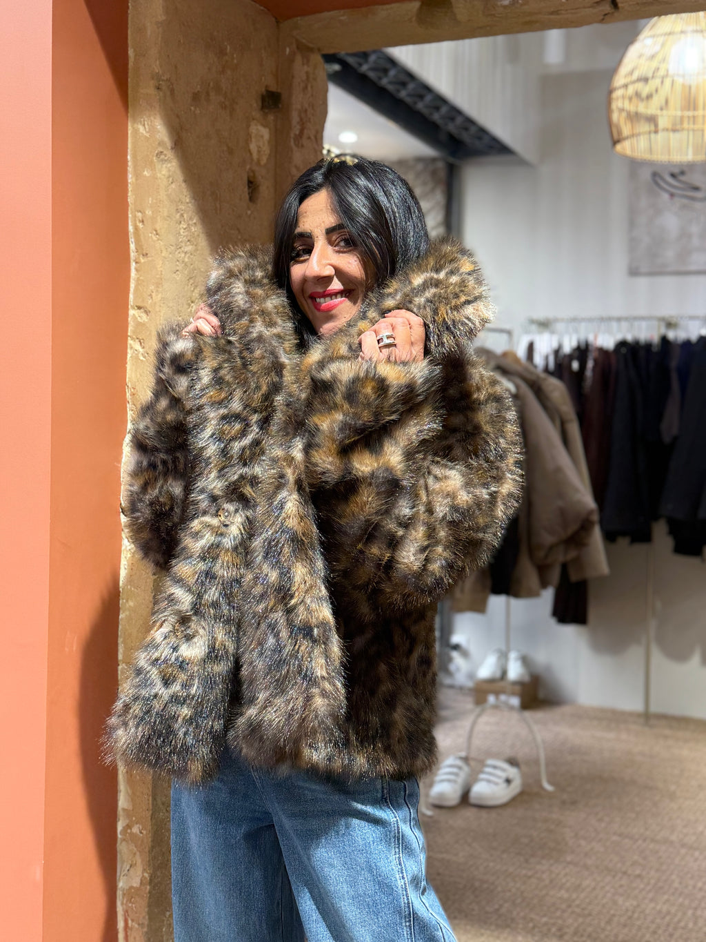 Manteau Fourrure Léopard