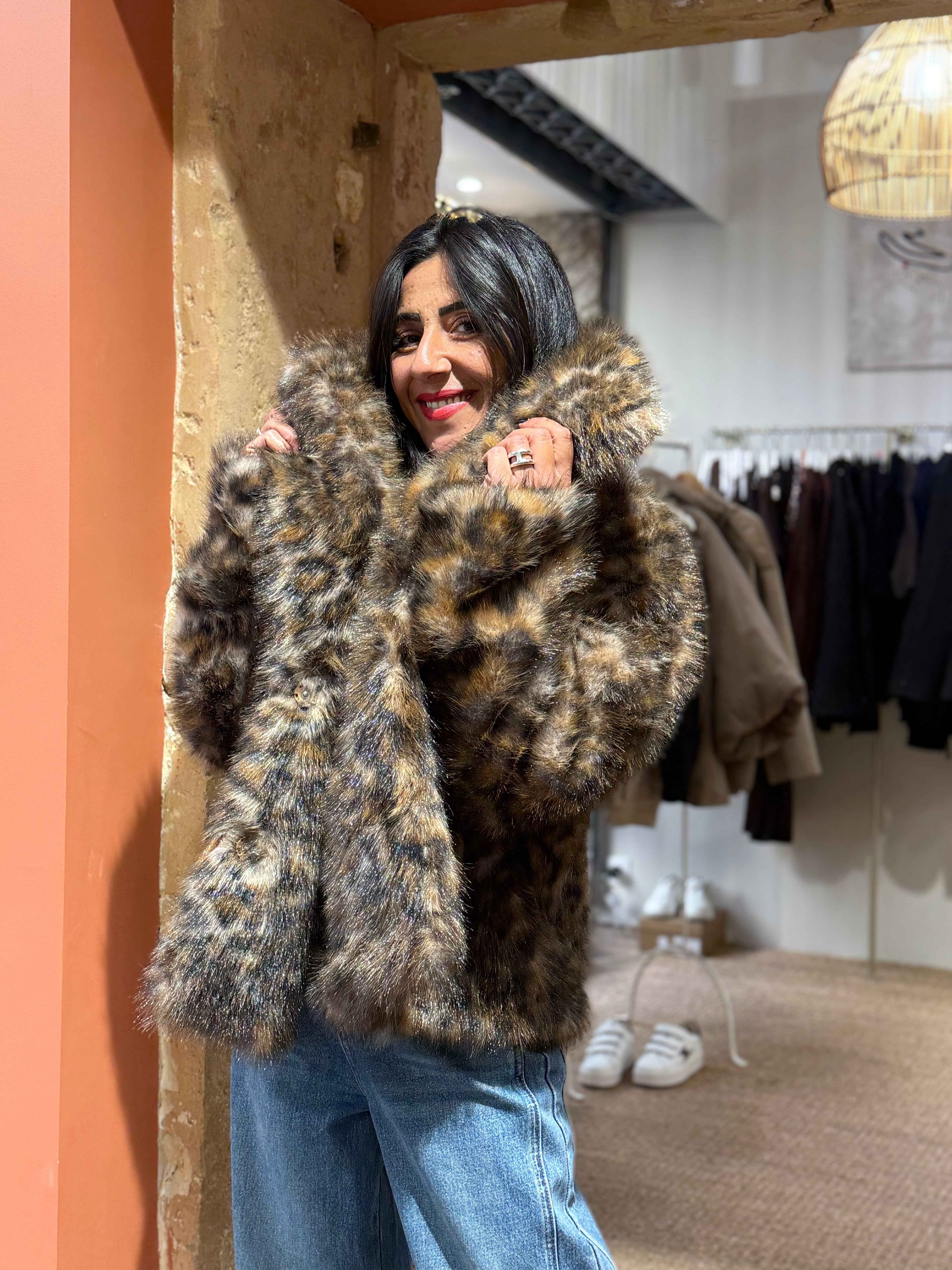 Manteau Fourrure Léopard