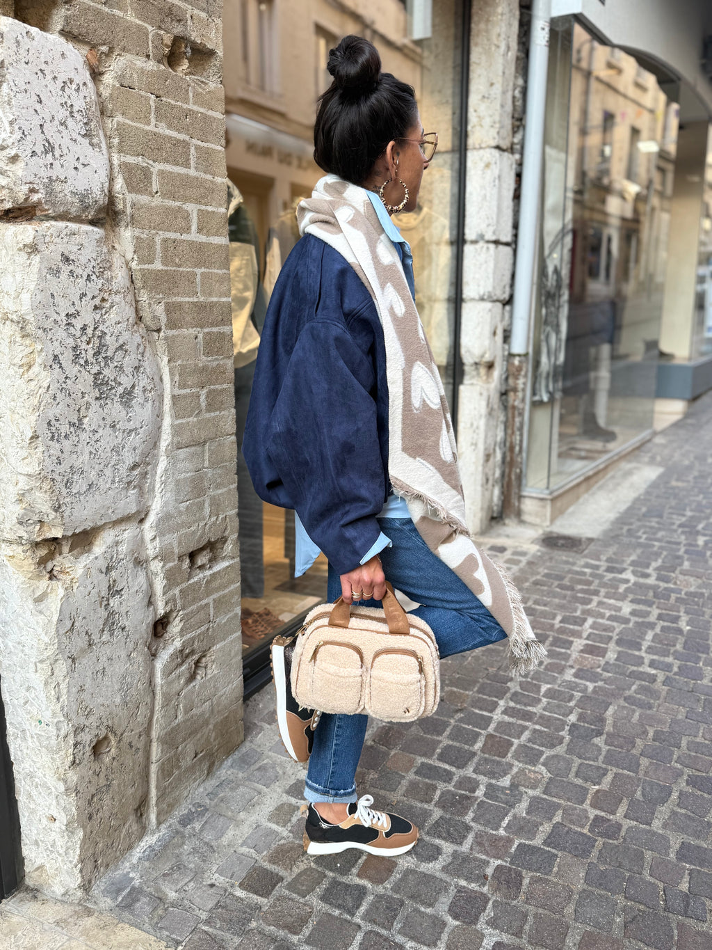 Veste Suédine - Bleu