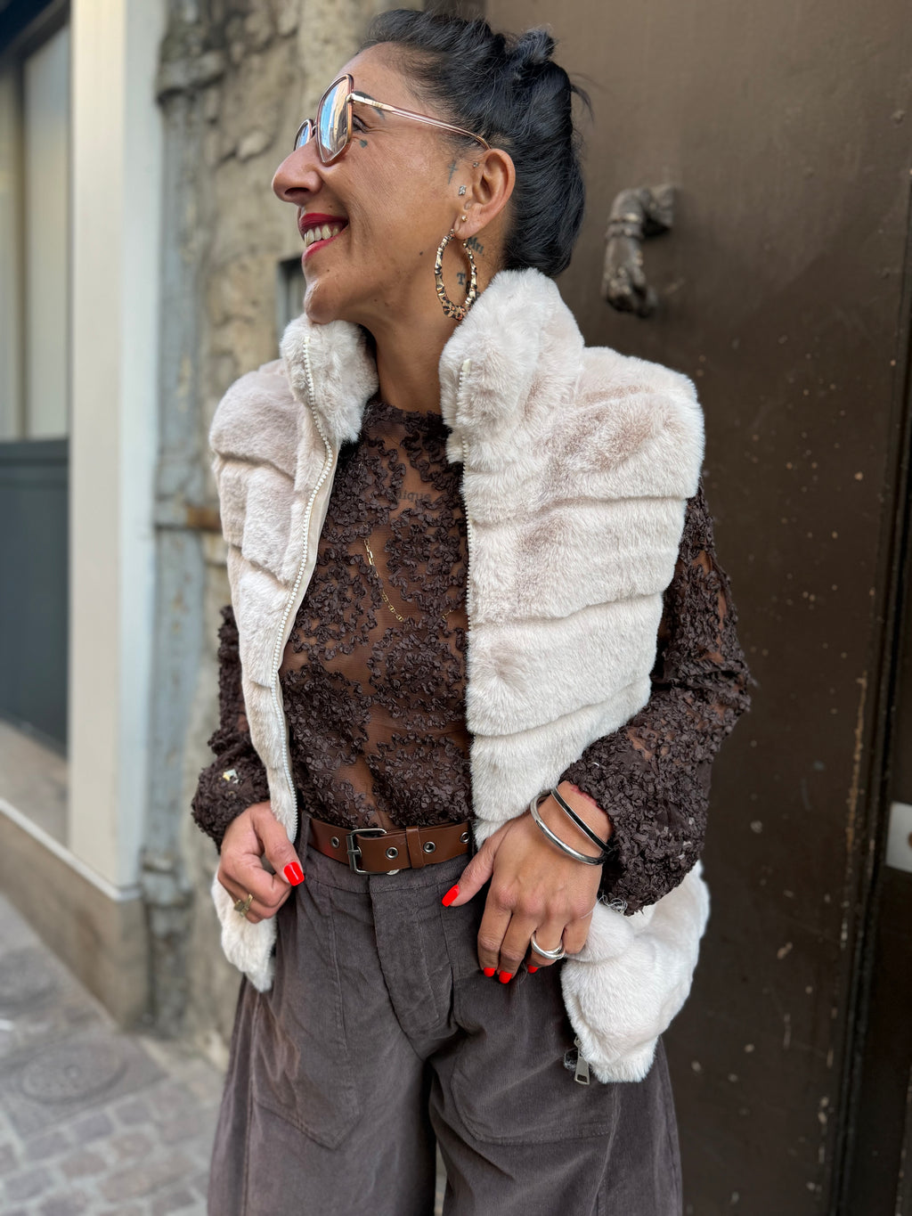 Haut Transparent - Choco et Noir