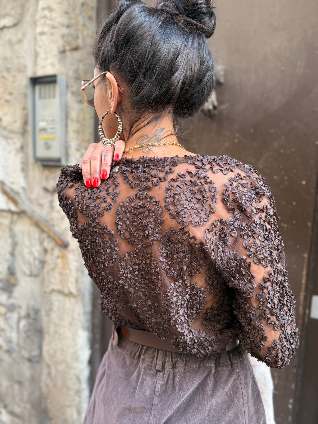 Haut Transparent - Choco et Noir