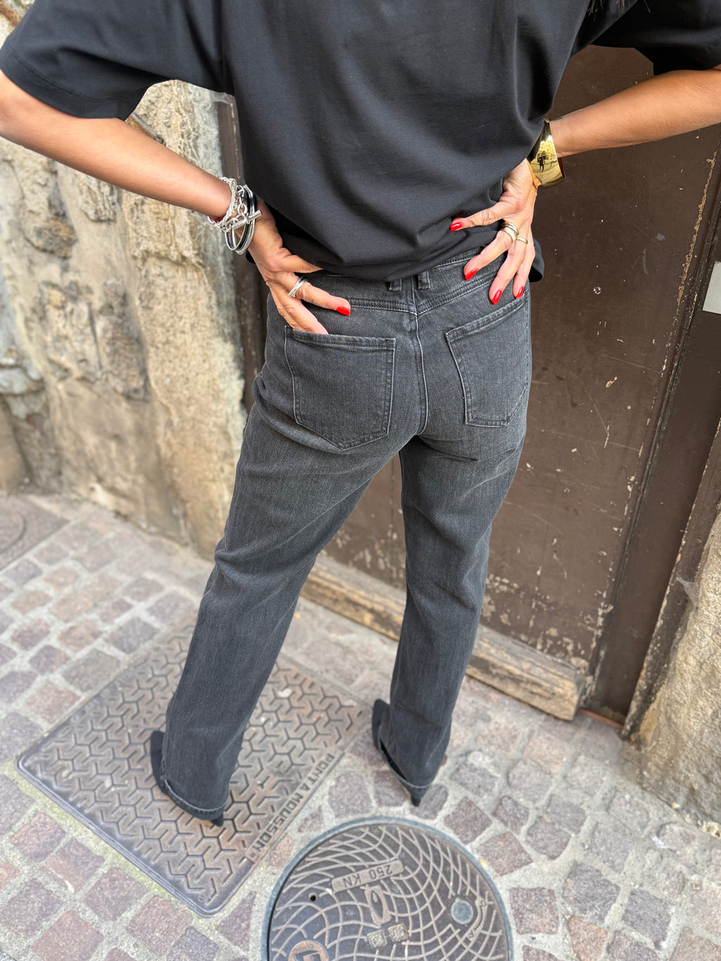 Jeans droit noir AnnaLisa - Culture