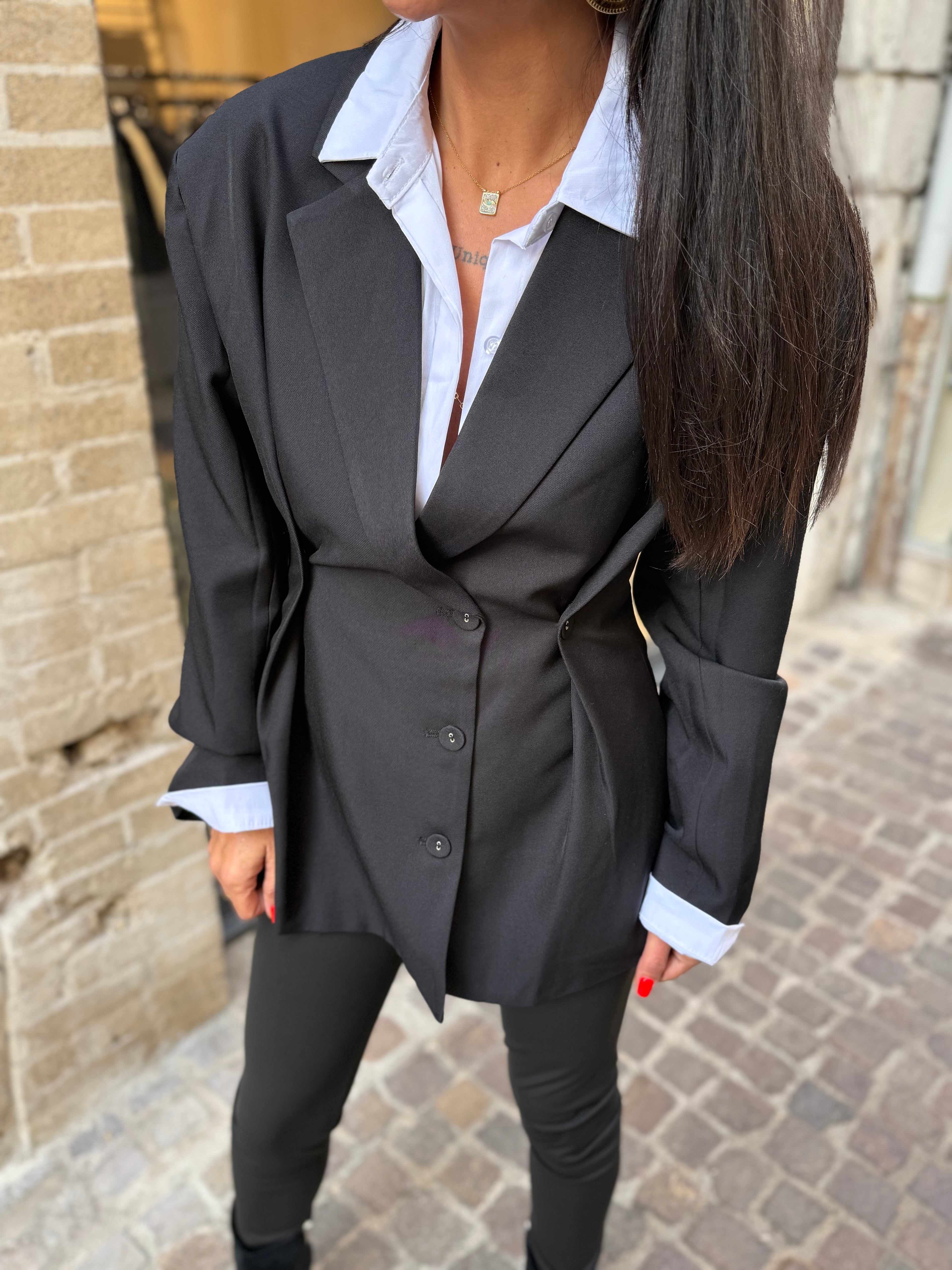 Blazer Noir Cintré