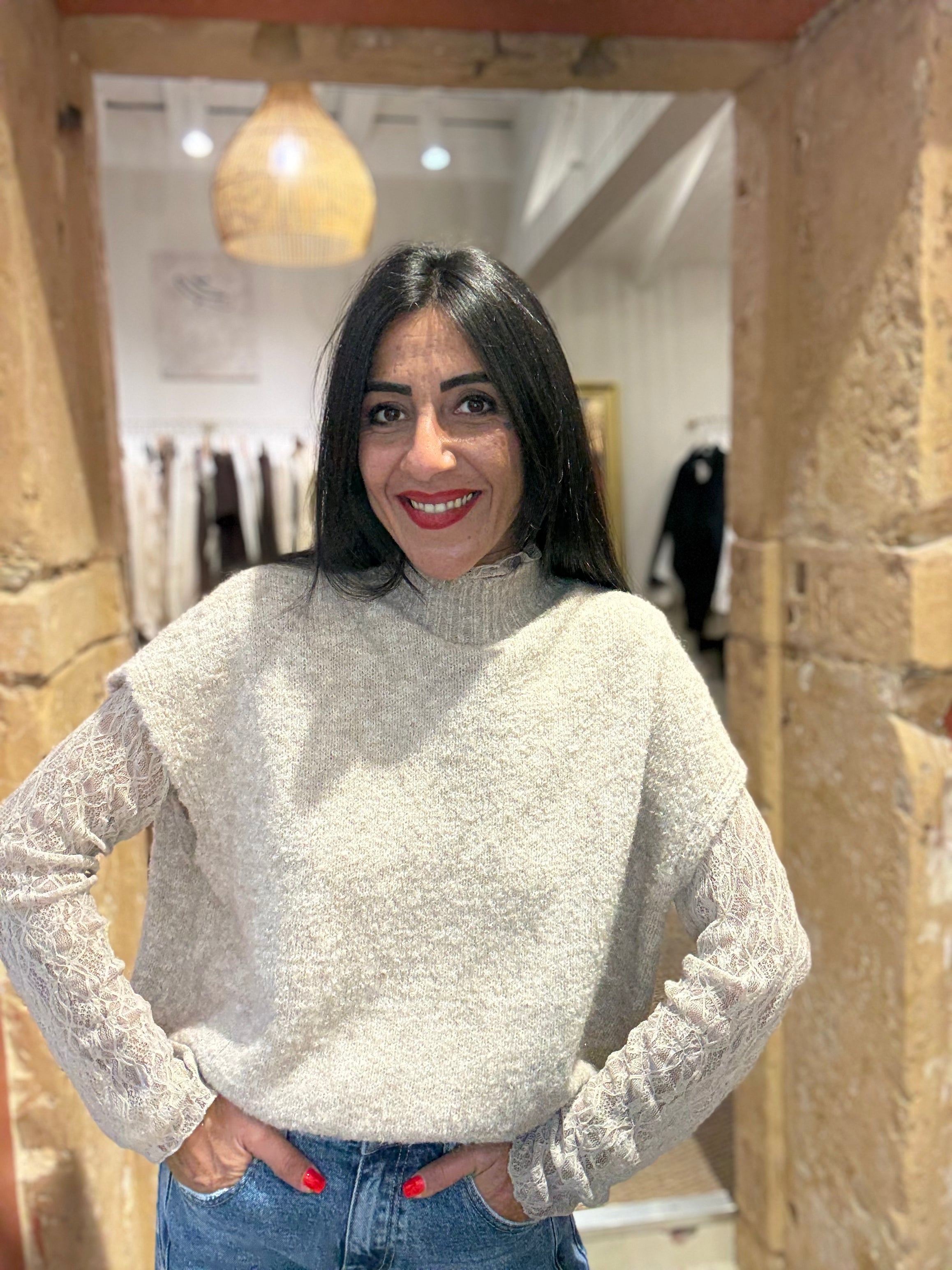 Pull Sans Manches - Dentelle