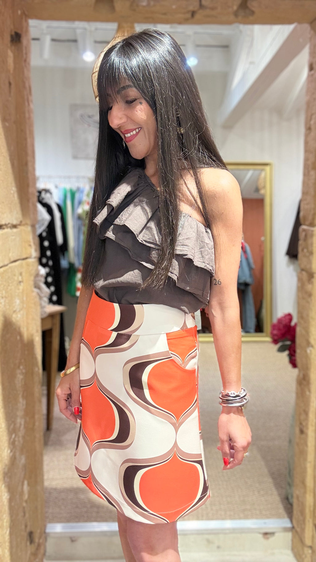 JUPE RETRO A MOTIFS
