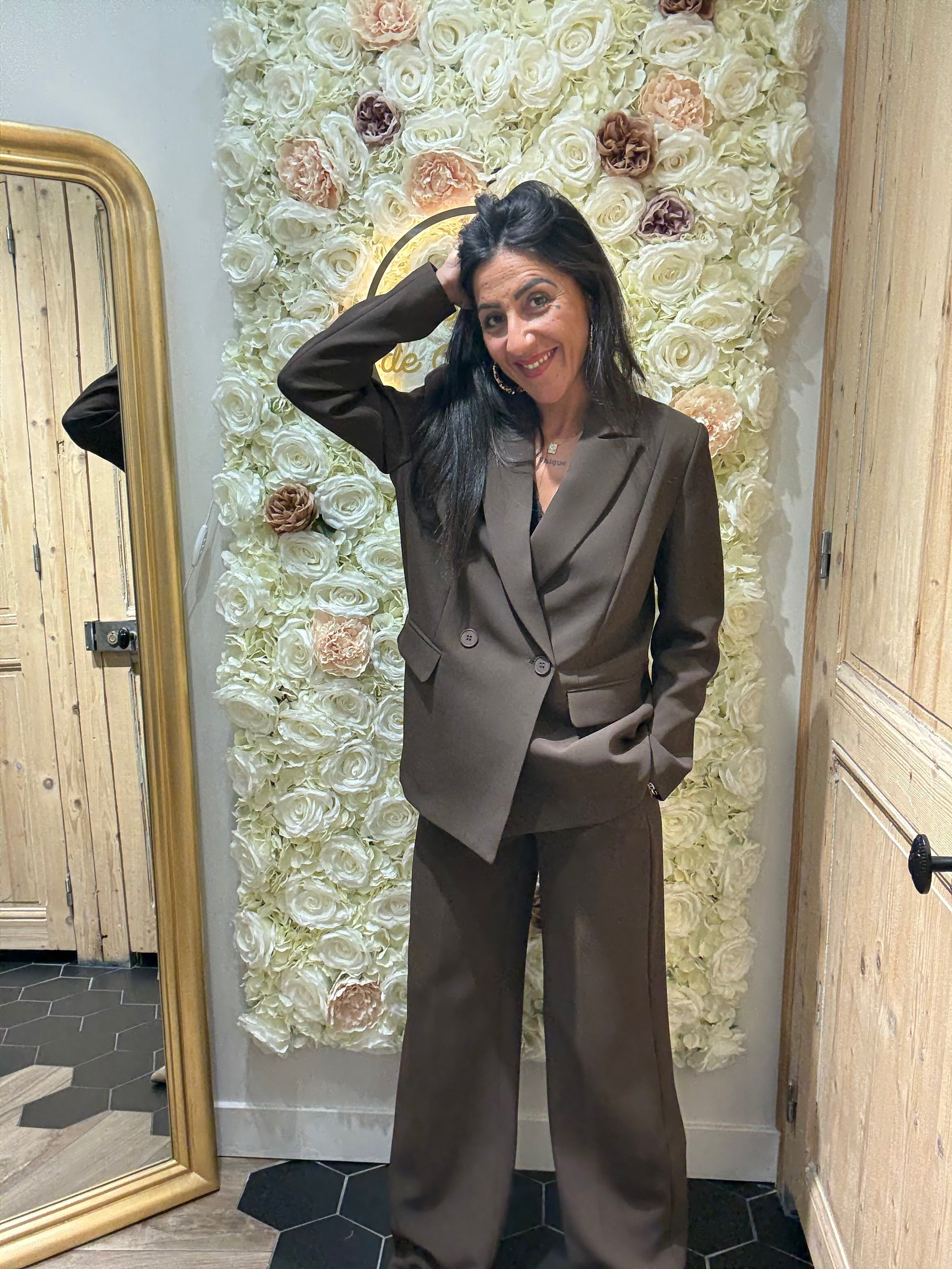 Pantalon Coupe Droite Chocolat