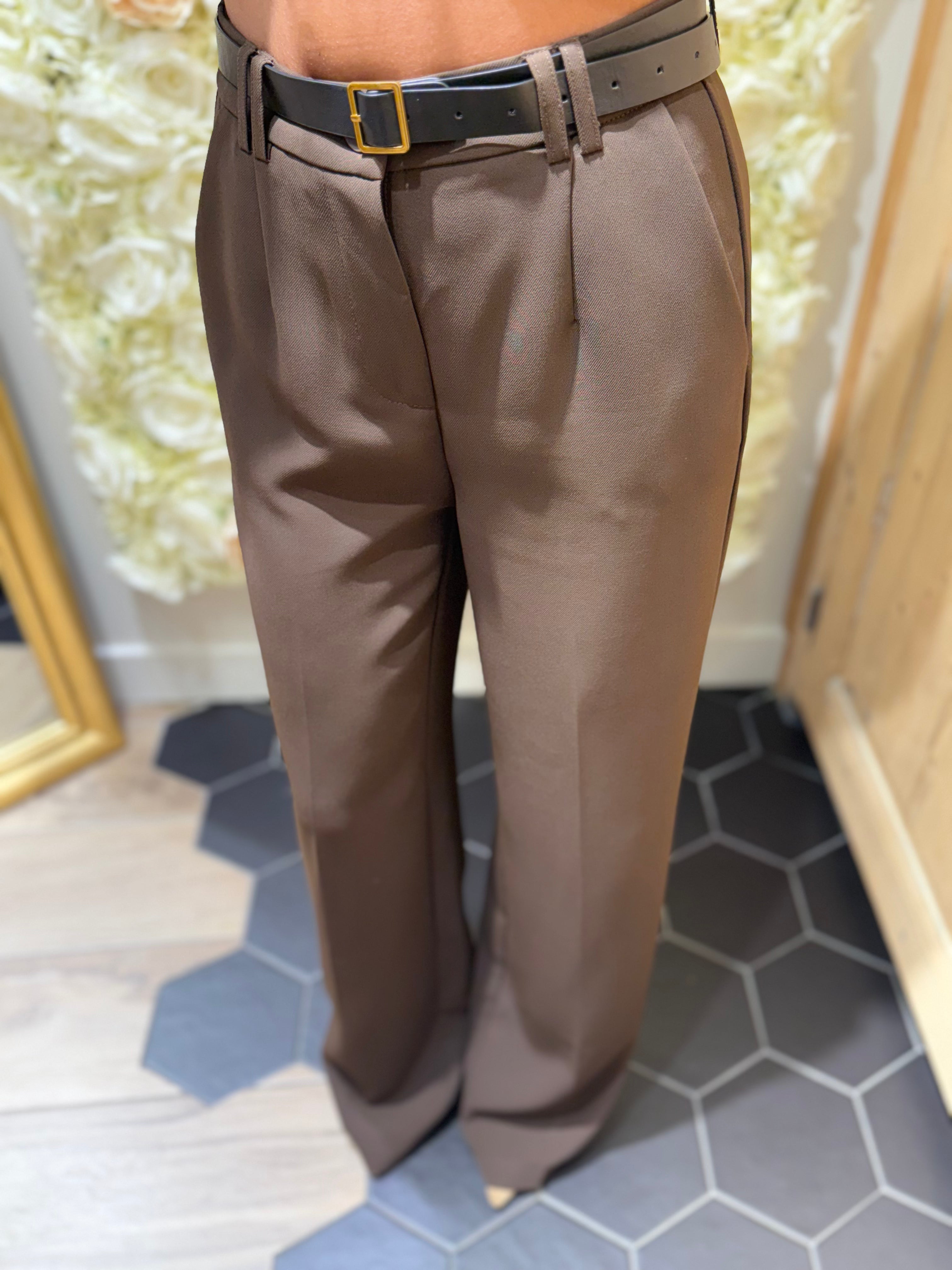 Pantalon Coupe Droite Chocolat