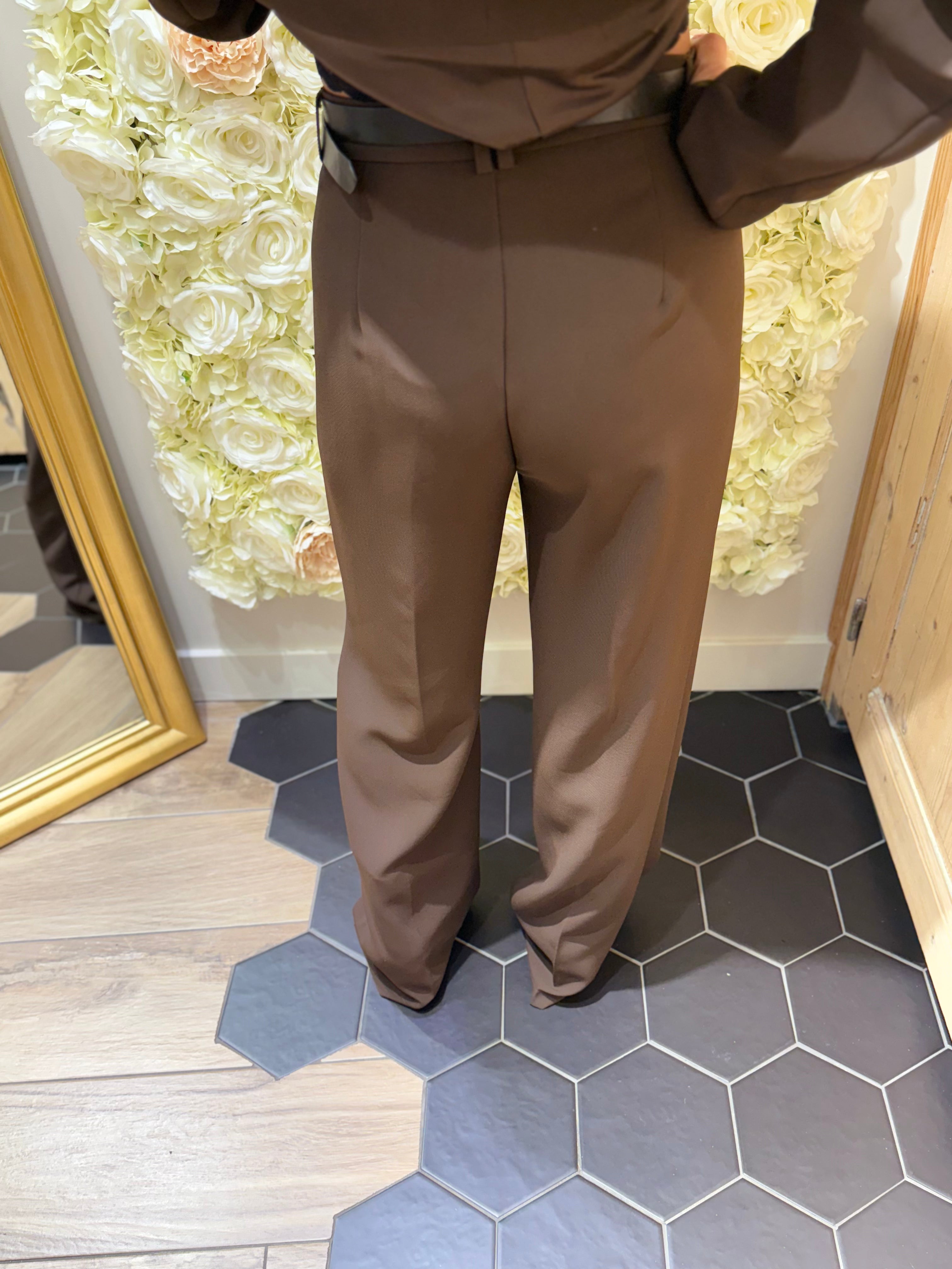 Pantalon Coupe Droite Chocolat