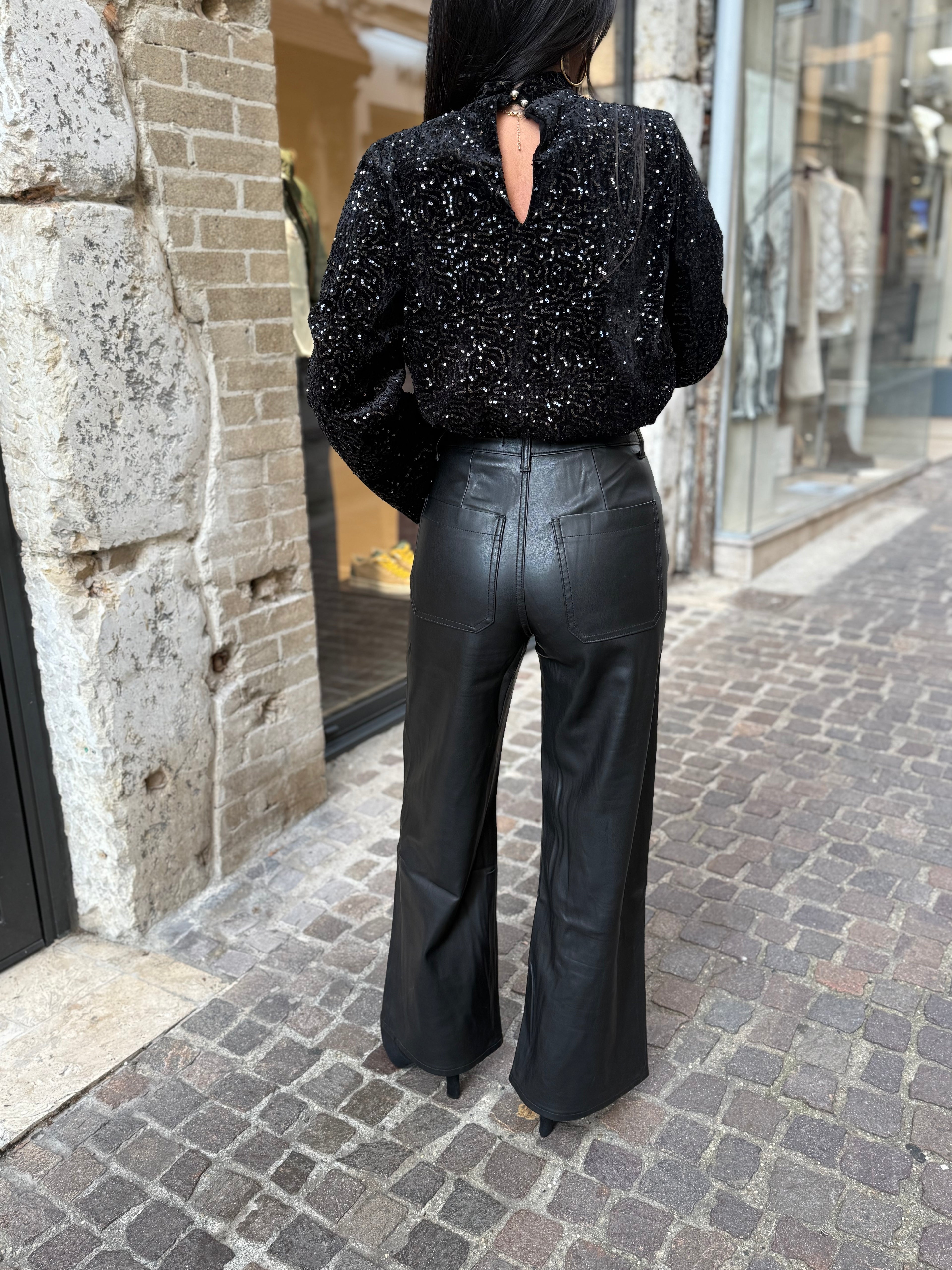 Top Velours Paillete