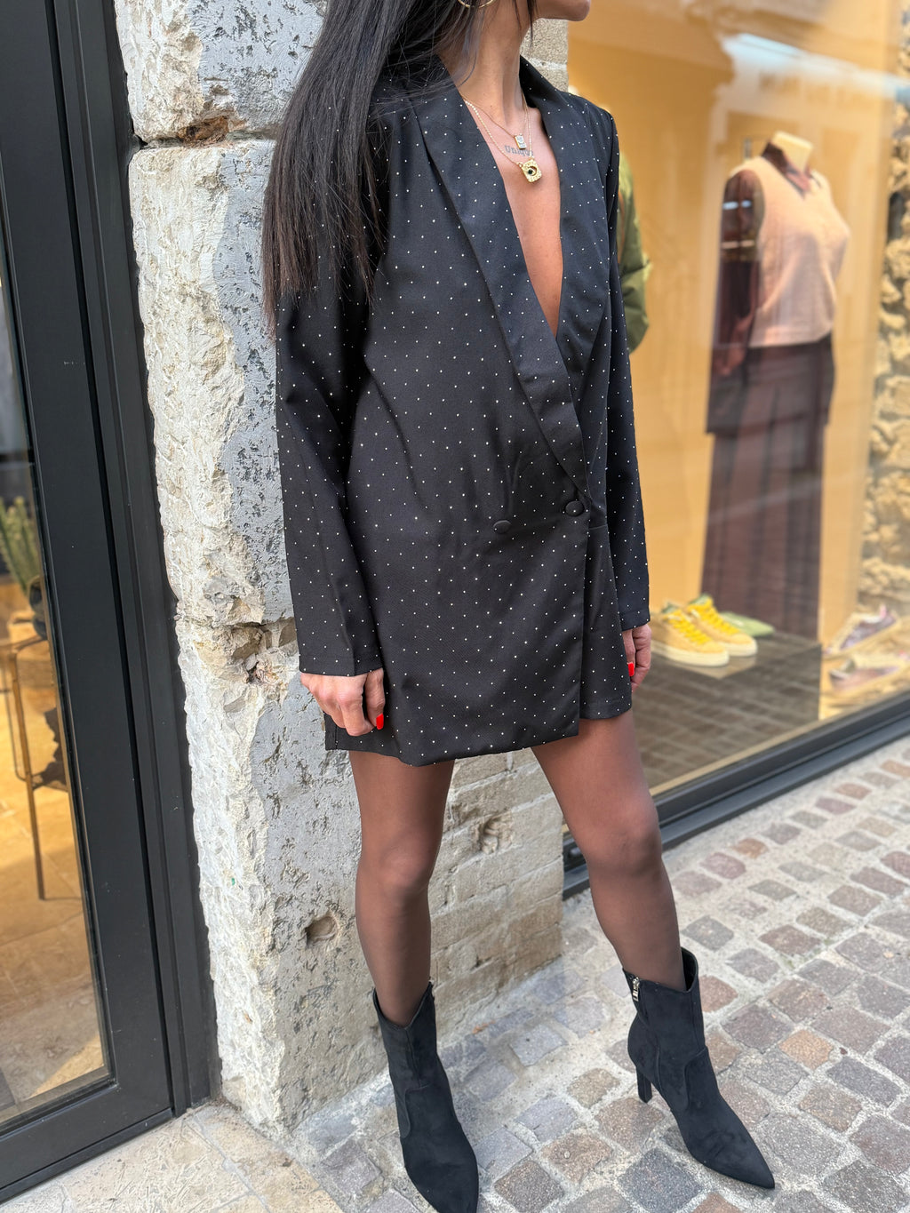 Combinaison Strass Noir