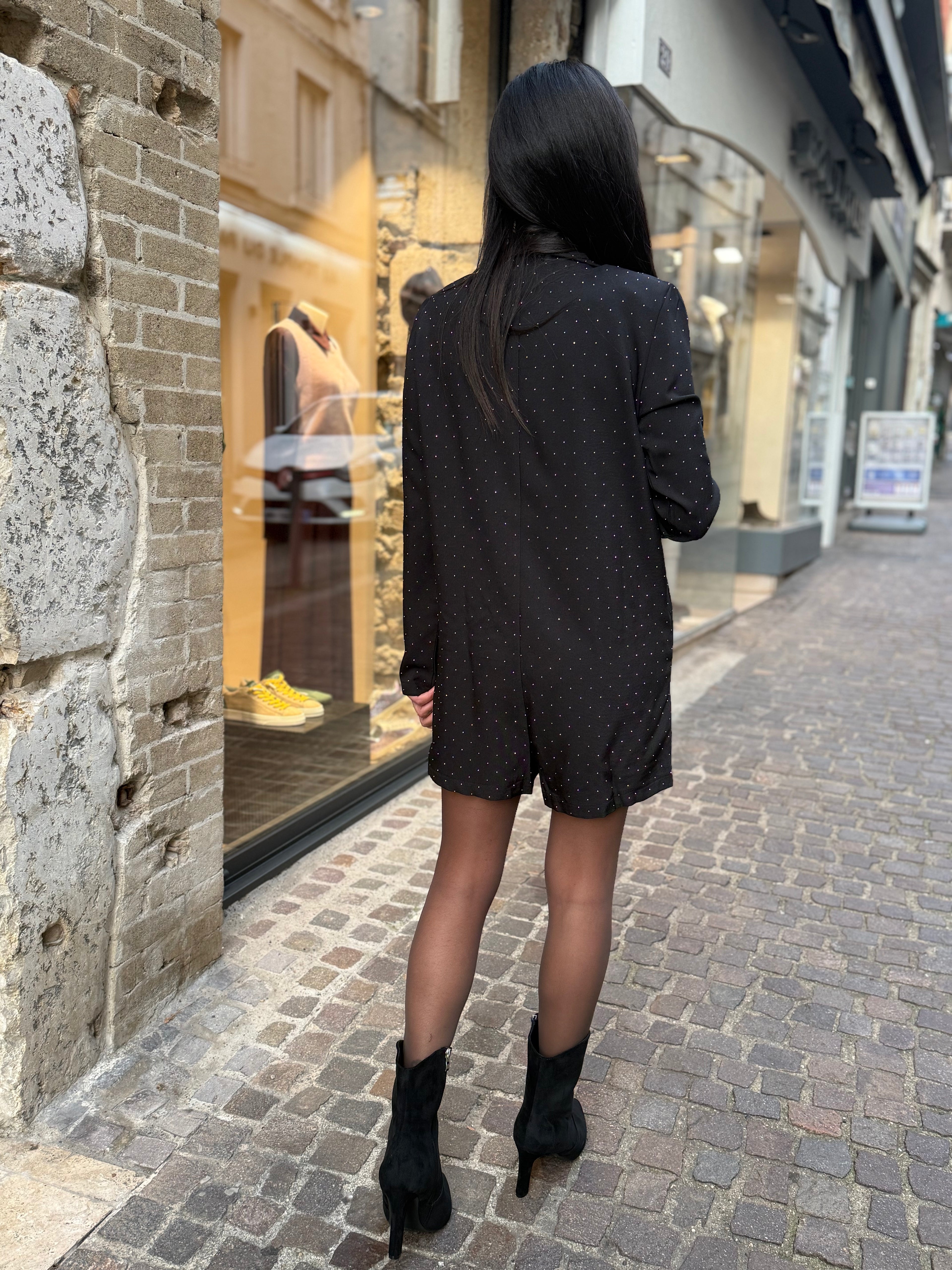 Combinaison Strass Noir