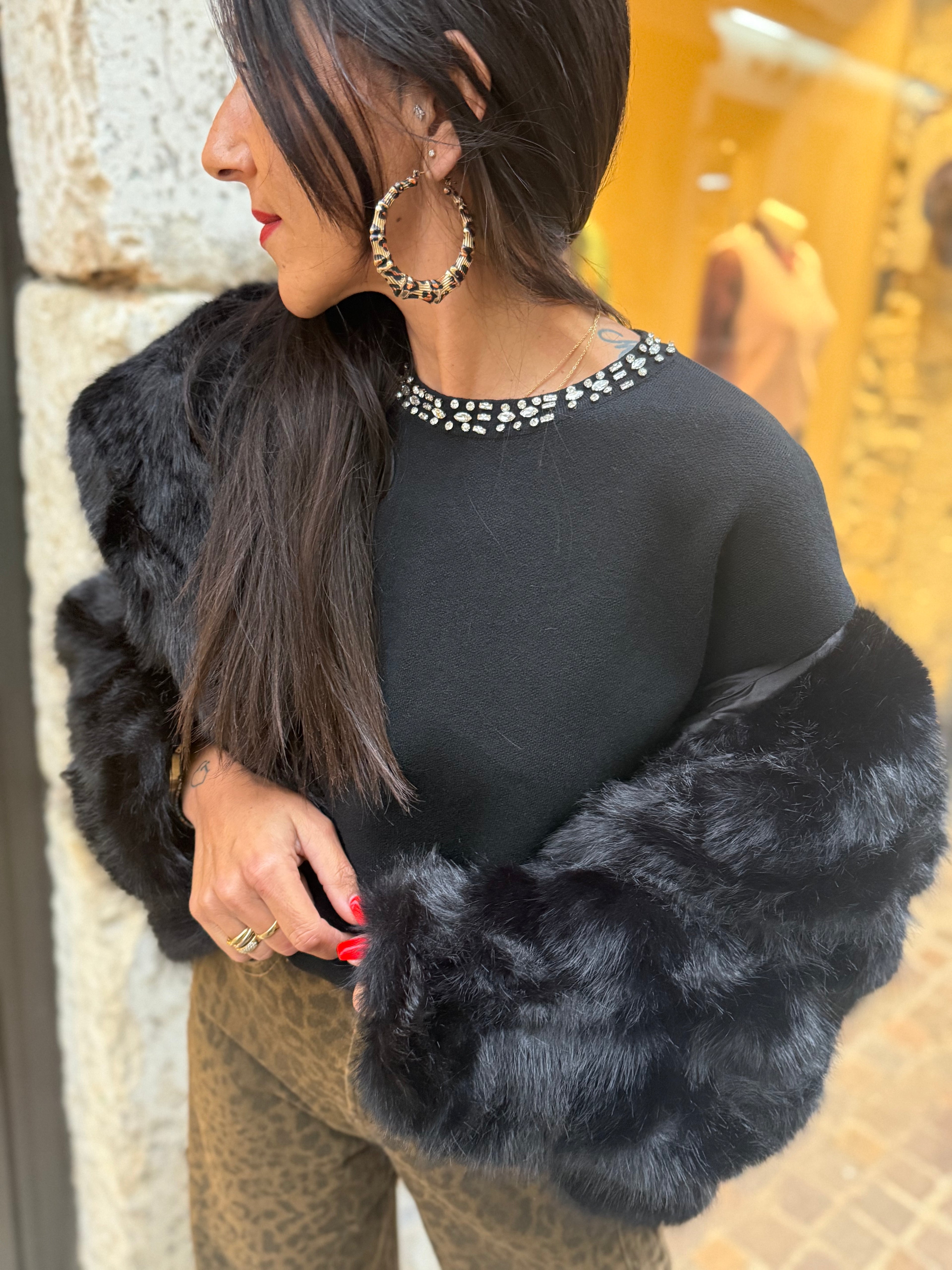 Pull Sans Manches - Strass