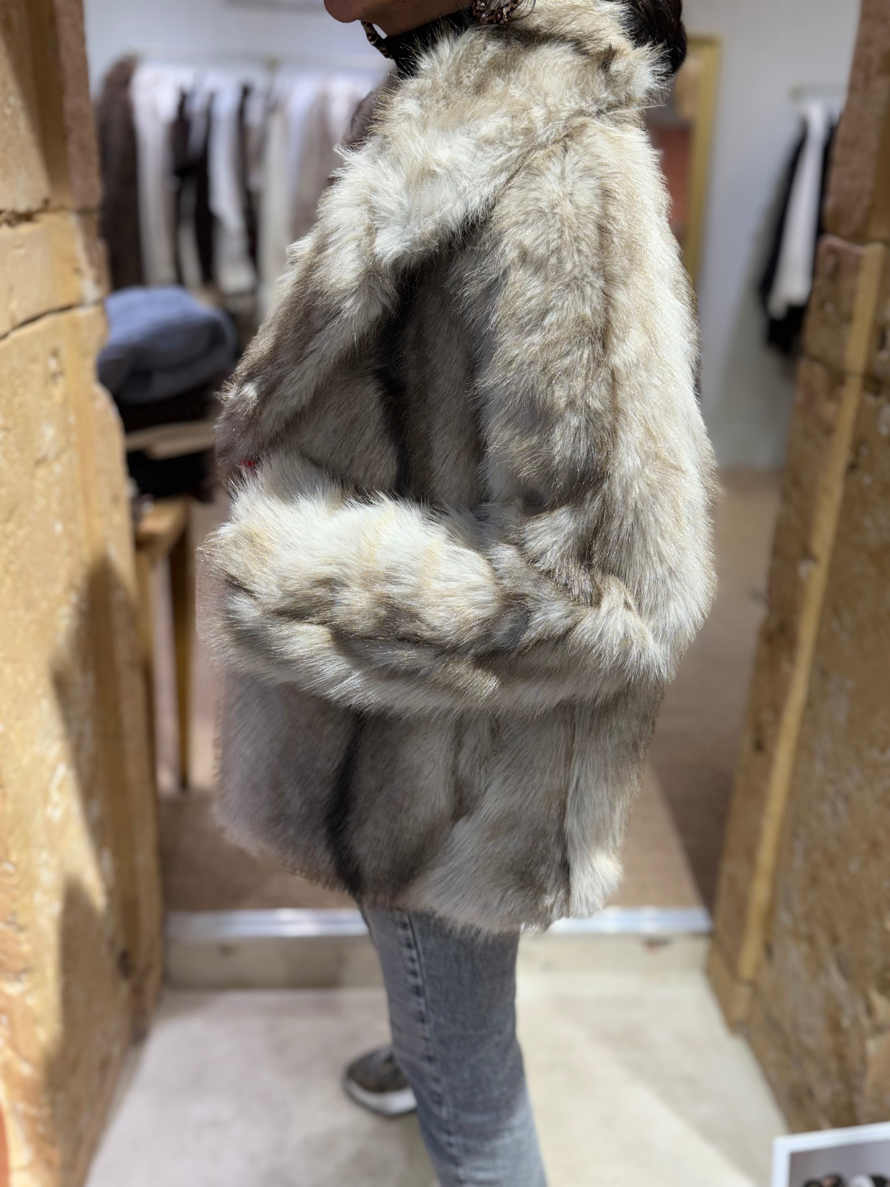 Fourrure Beige/Marron