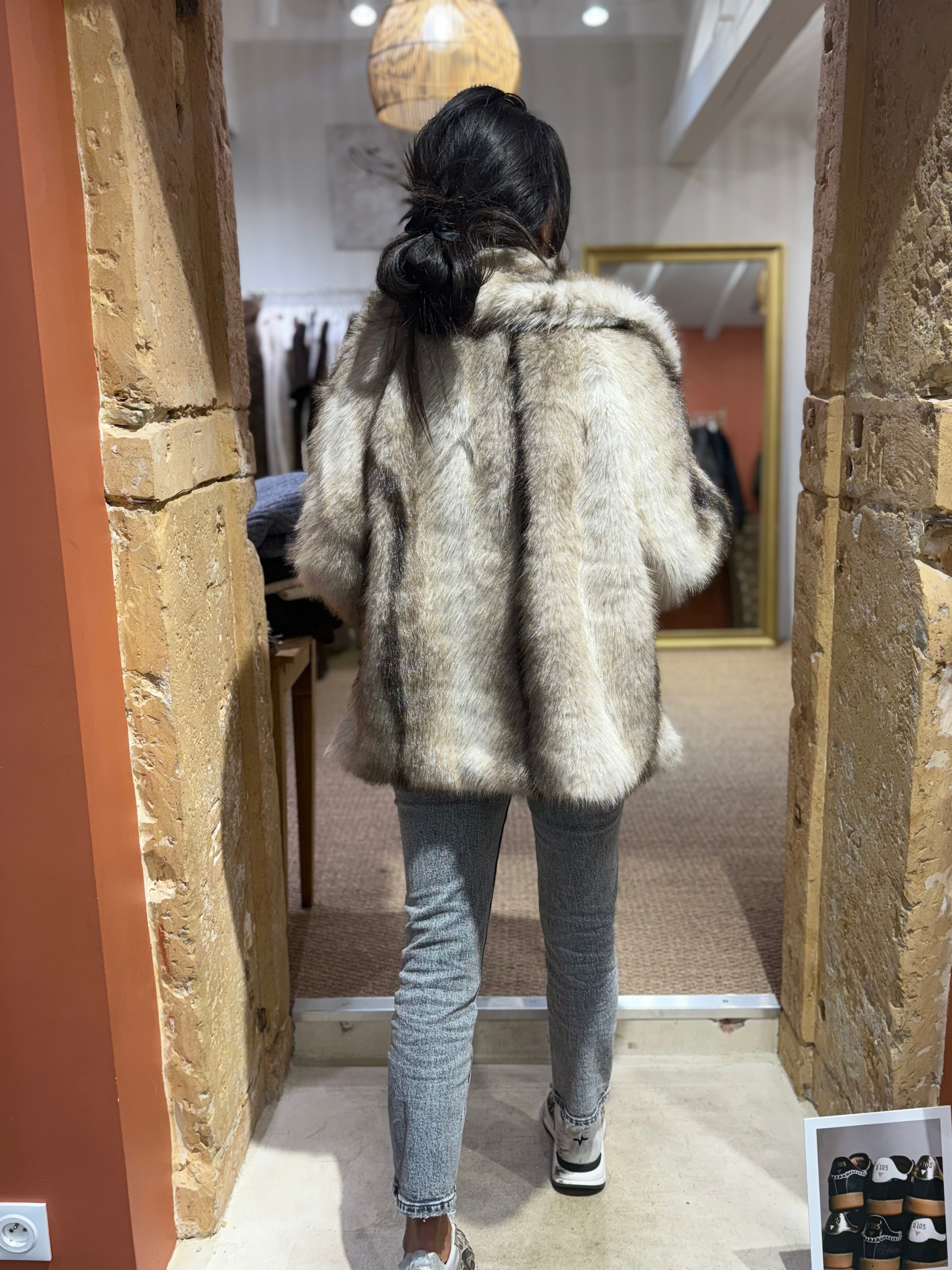 Fourrure Beige/Marron