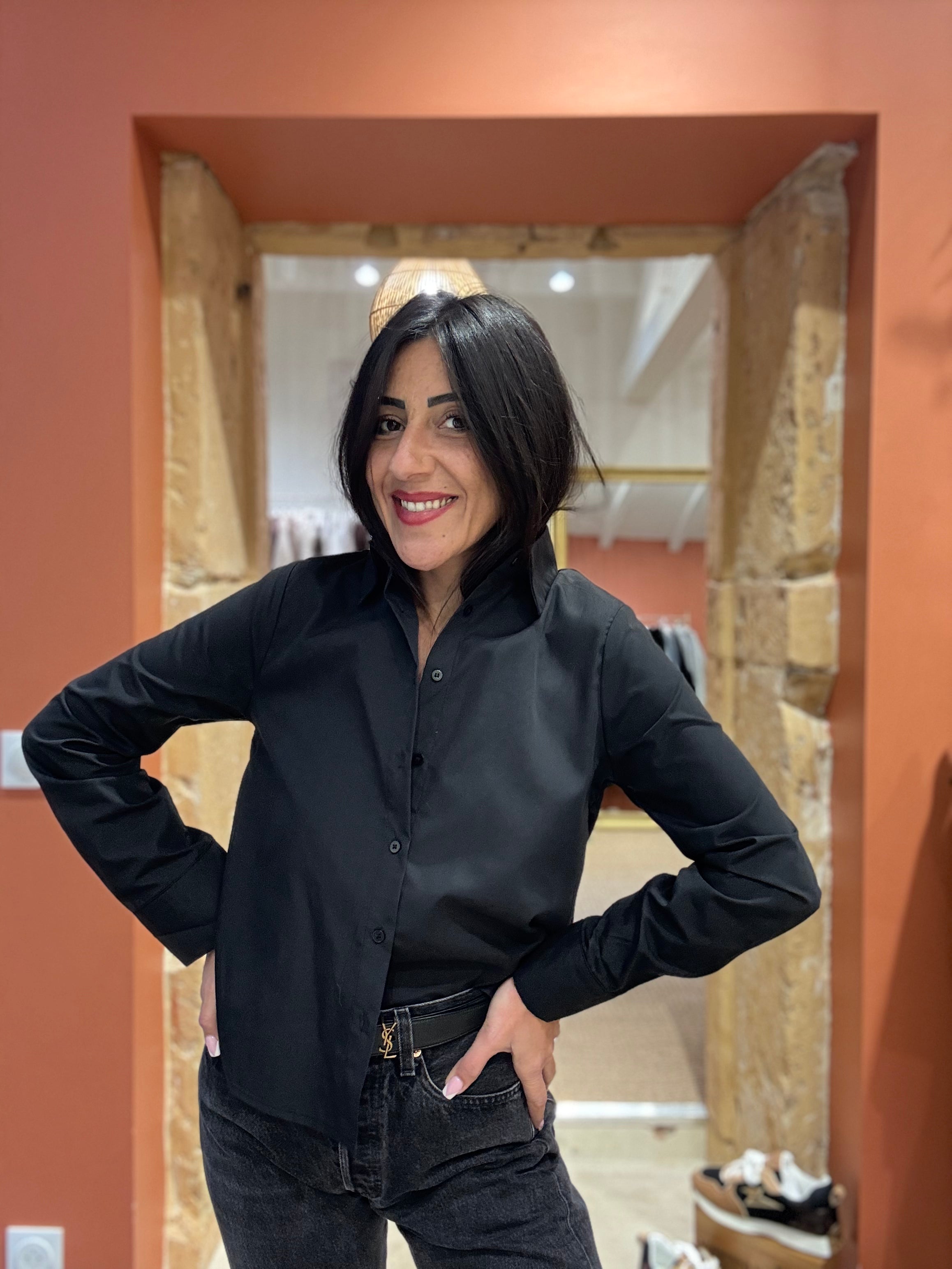 Chemise en coton droite