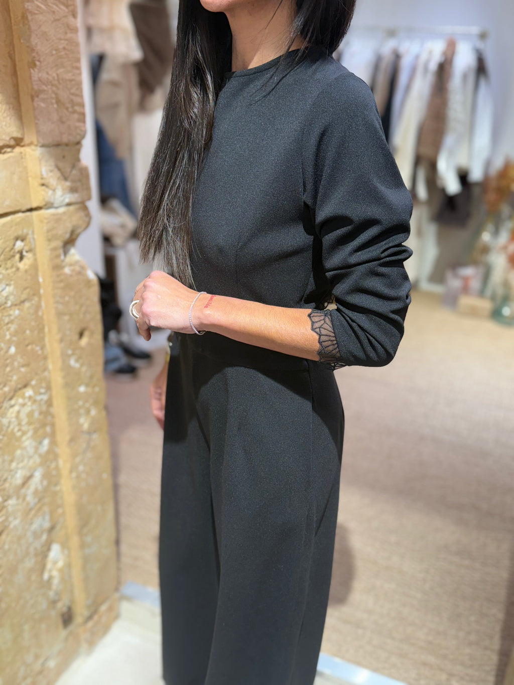 Combinaison Noire - Dos dentelle