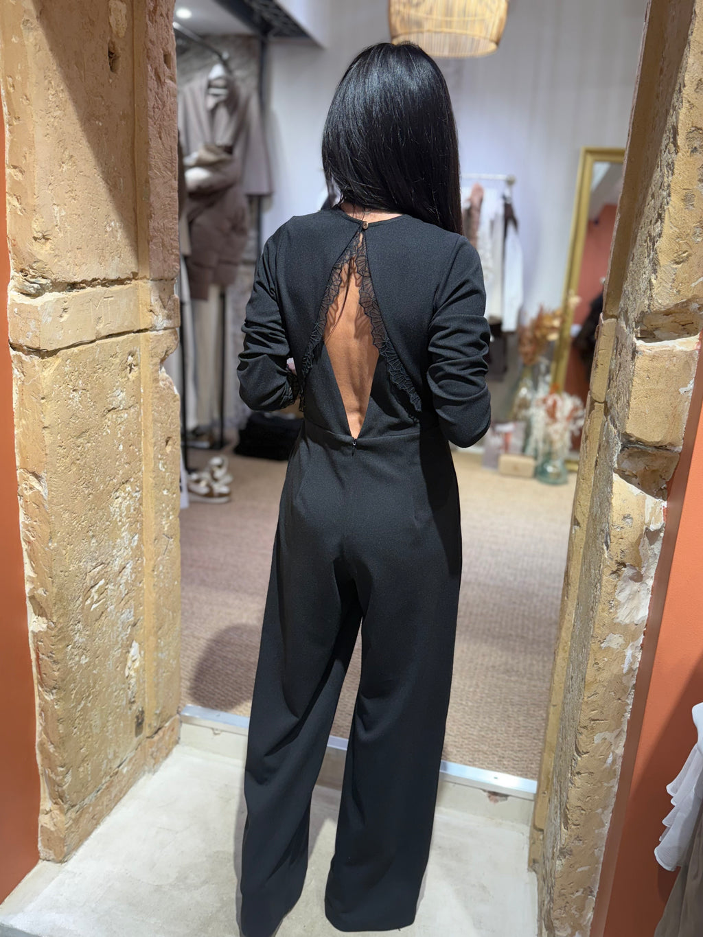 Combinaison Noire - Dos dentelle