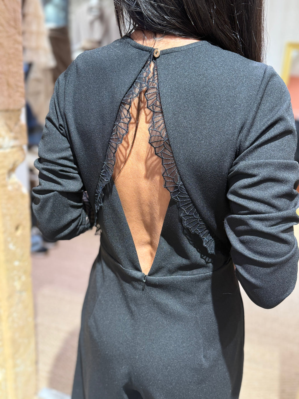 Combinaison Noire - Dos dentelle