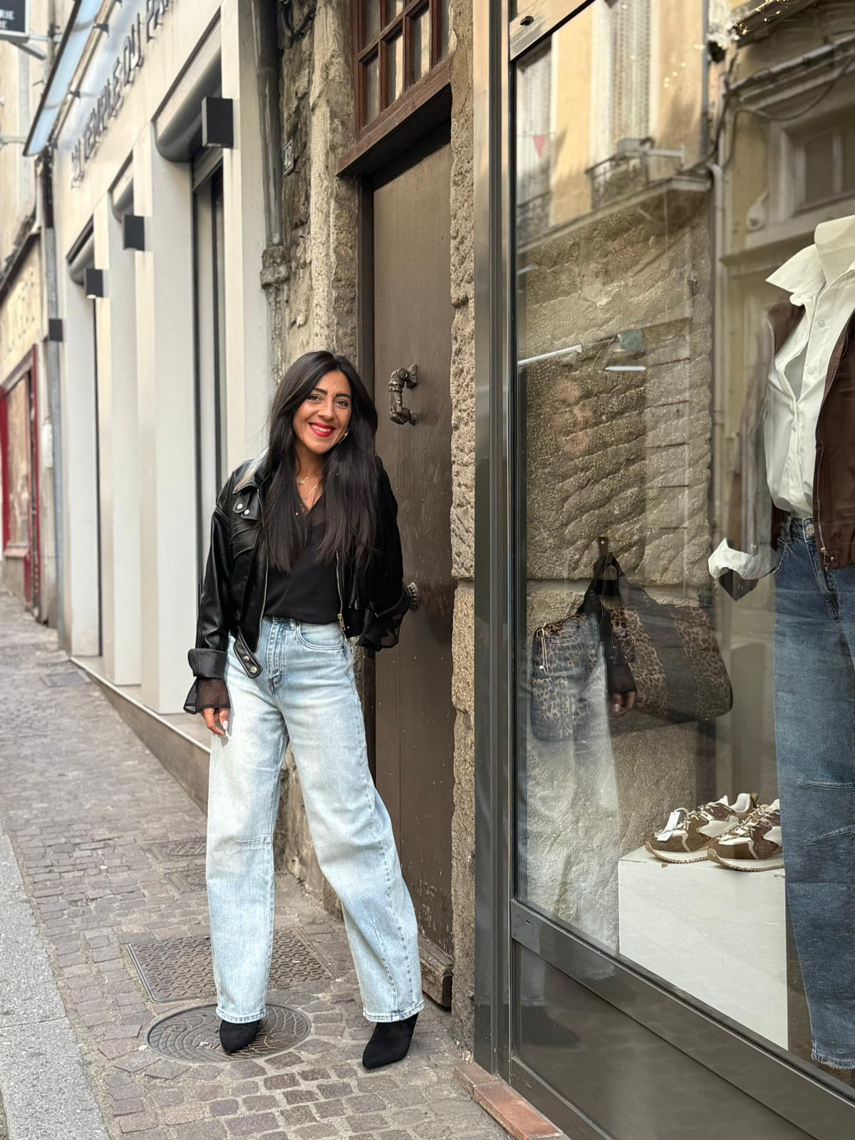 Jeans Droit Bleu Ciel